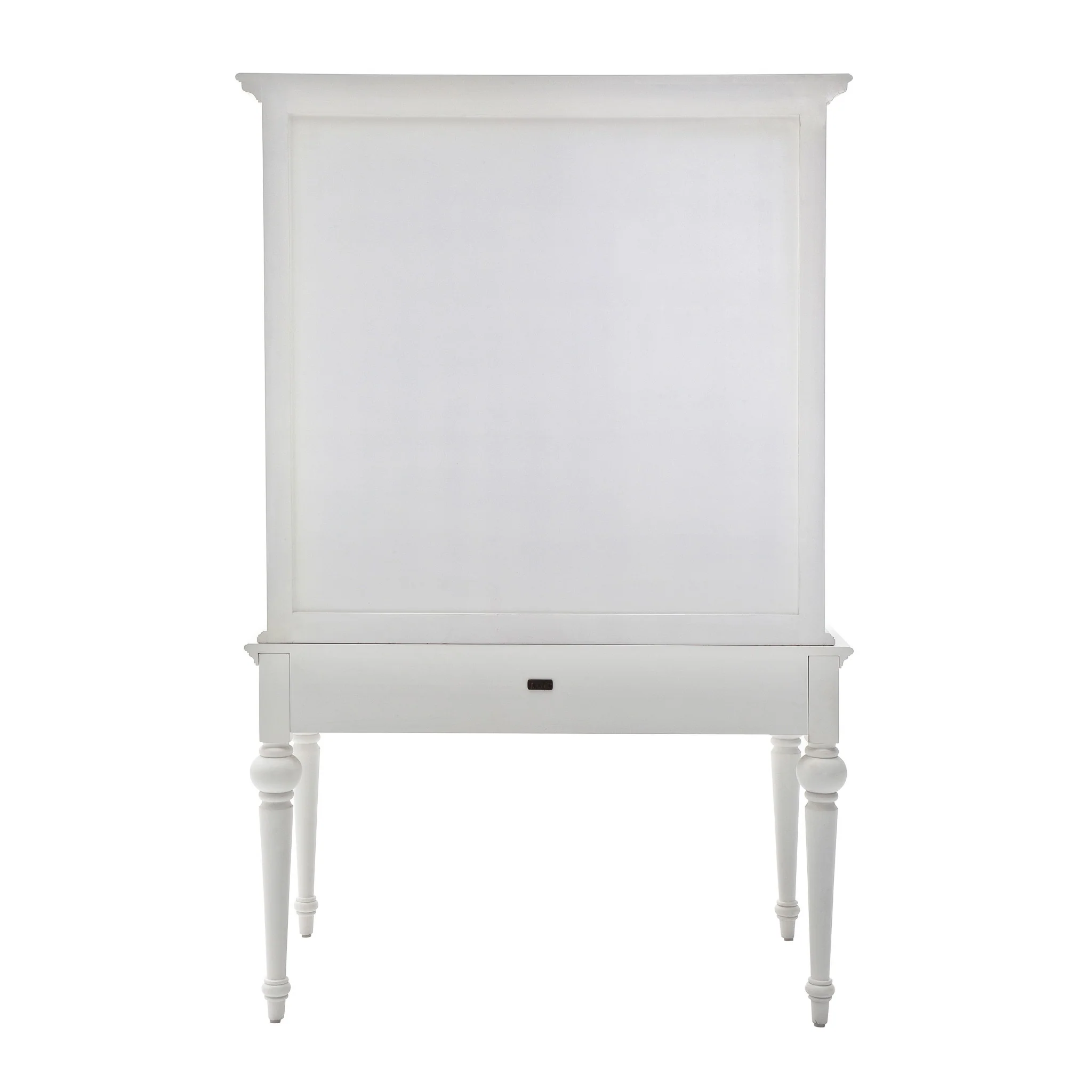 Antiqued White Provencial Writing or Computer Desk with Hutch By Homeroots - Image 4