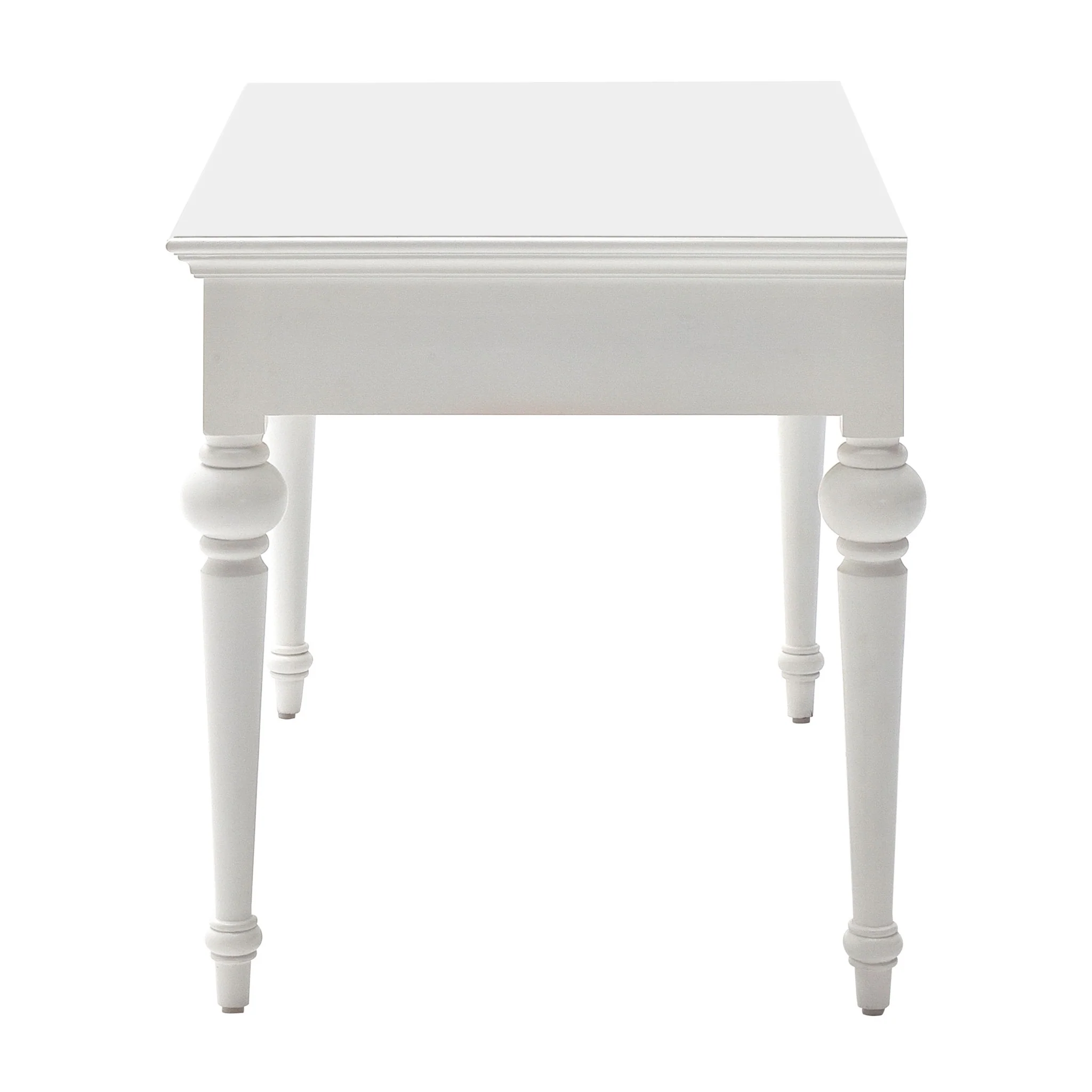 Antiqued White Provencial Writing or Computer Desk with Hutch By Homeroots - Image 7