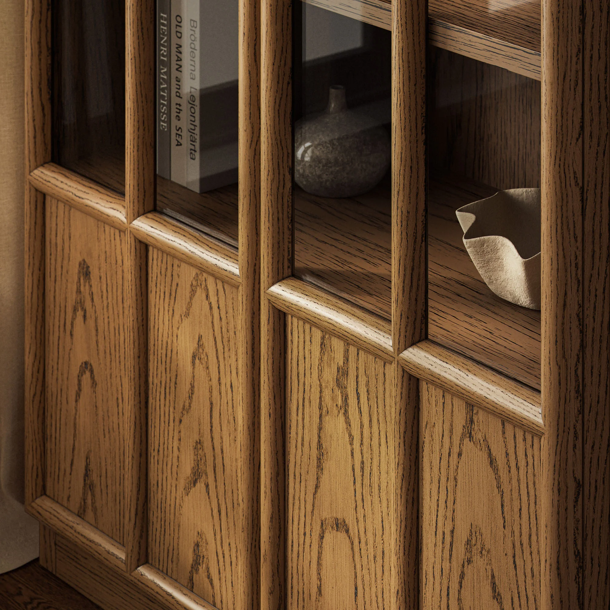 Anwen Solid Wood and Glass Display Cabinet by Modway - Image 18