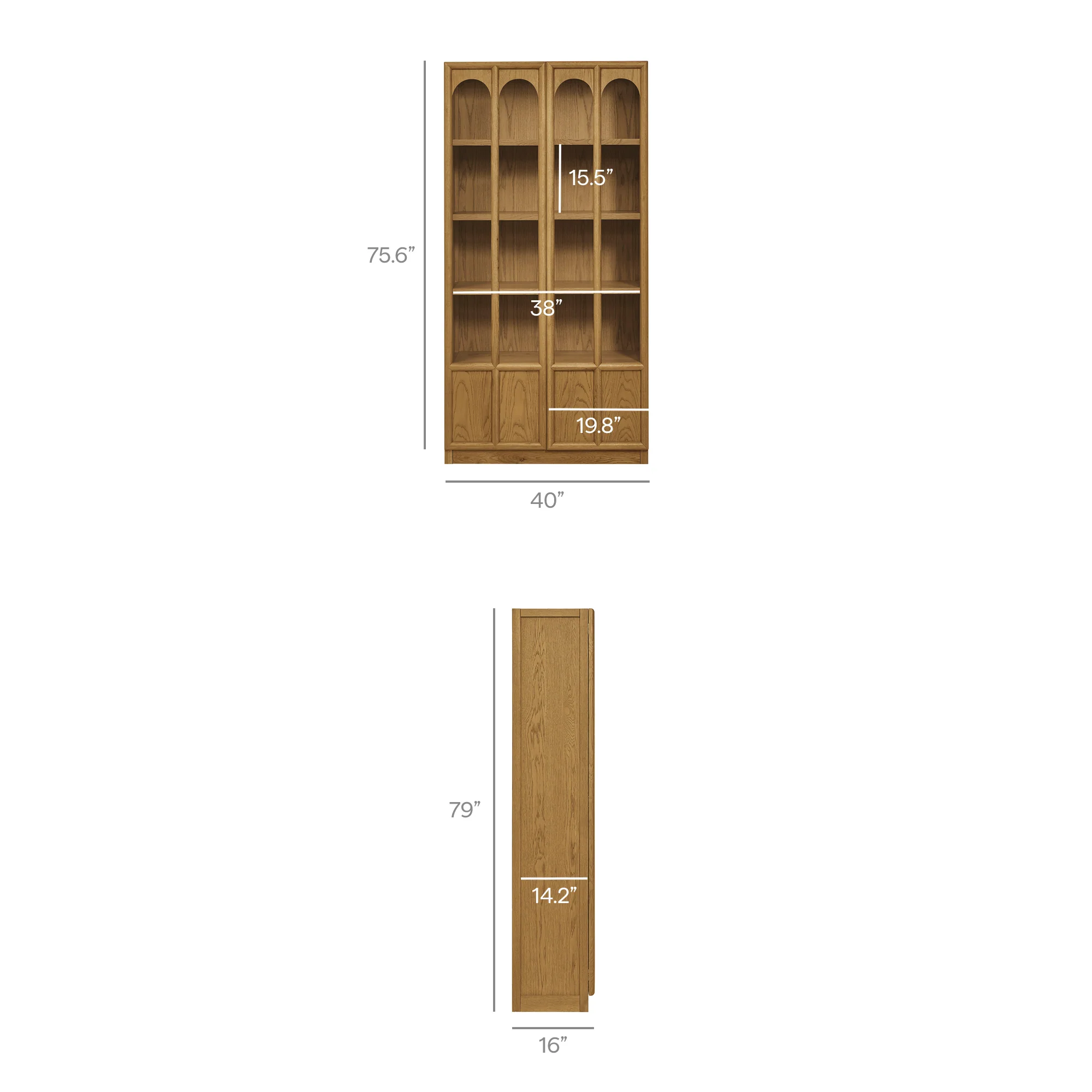Anwen Solid Wood and Glass Display Cabinet by Modway - Image 20