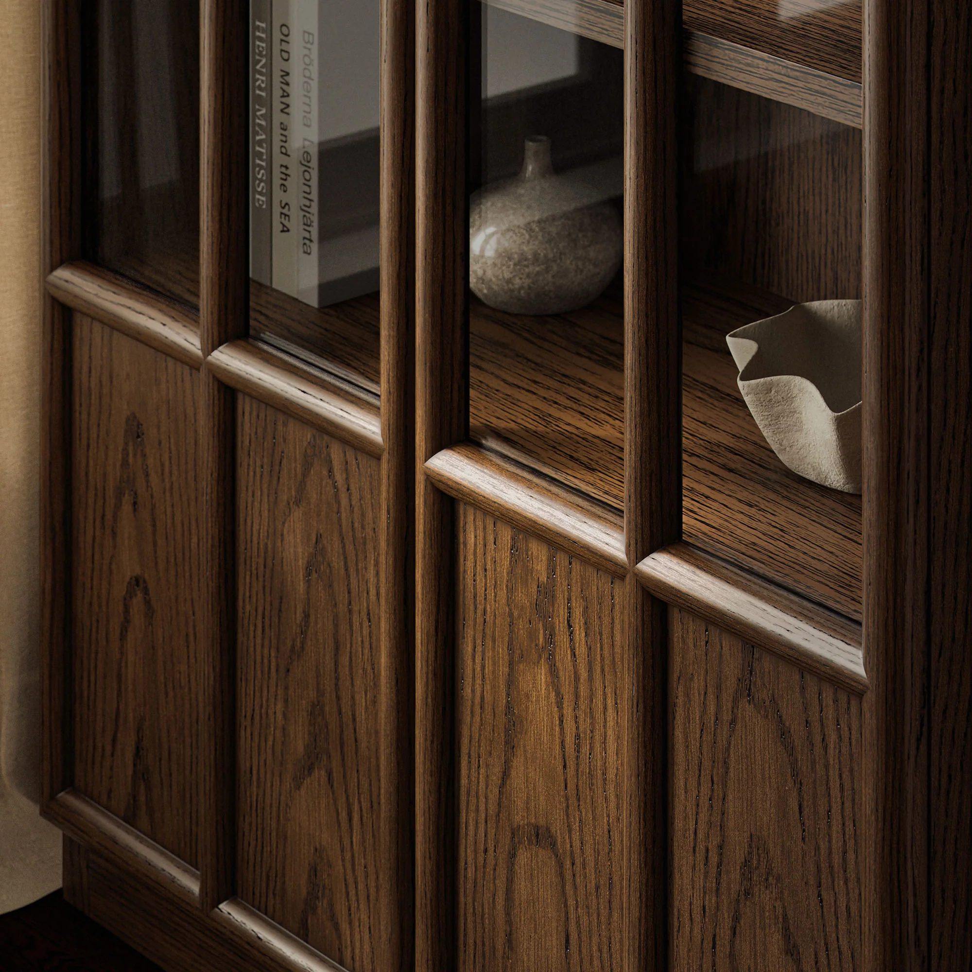 Anwen Solid Wood and Glass Display Cabinet by Modway - Image 28