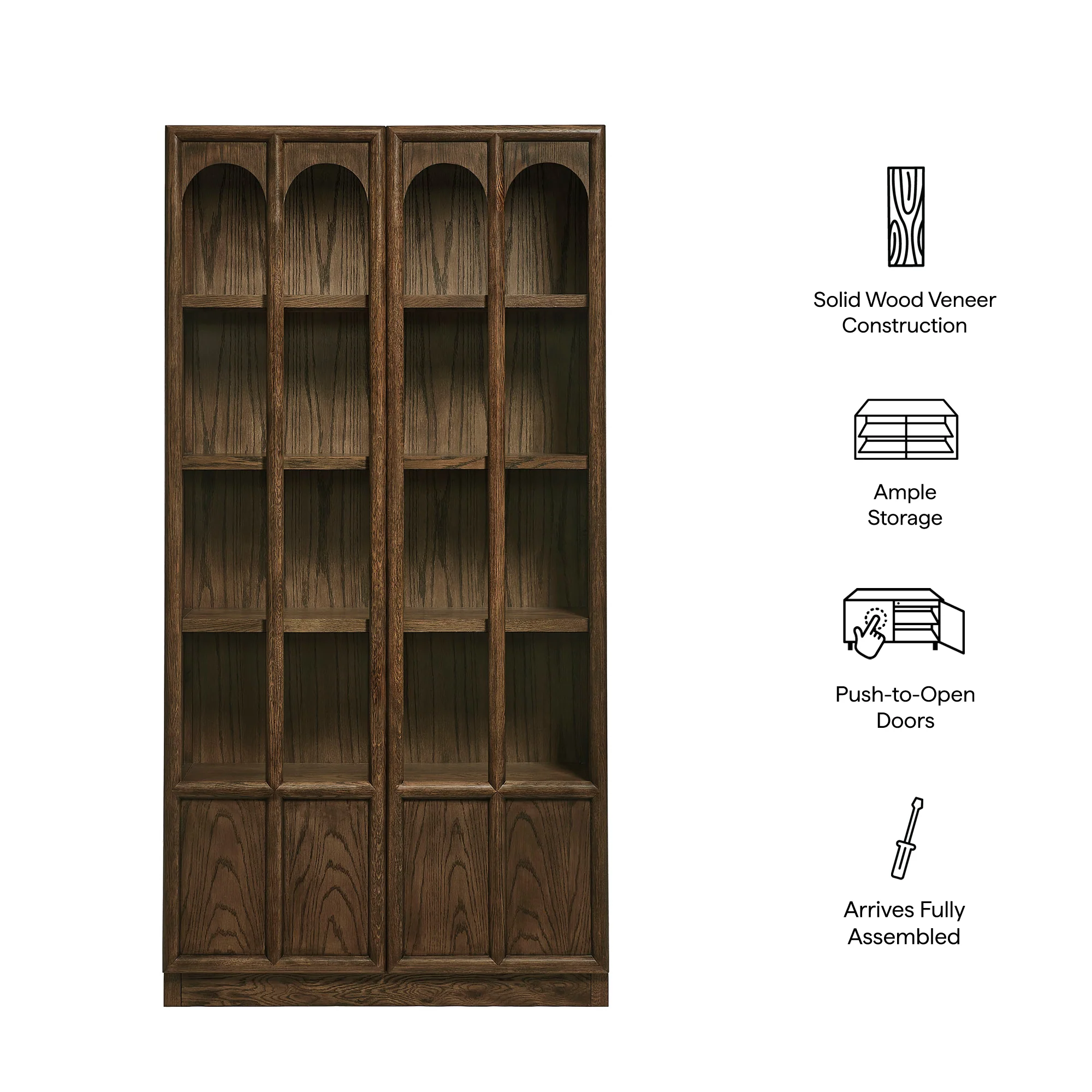Anwen Solid Wood and Glass Display Cabinet by Modway - Image 29