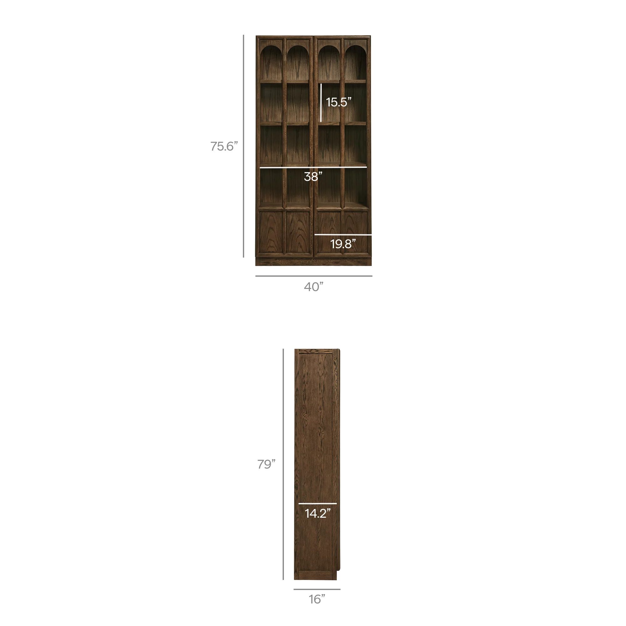 Anwen Solid Wood and Glass Display Cabinet by Modway - Image 30