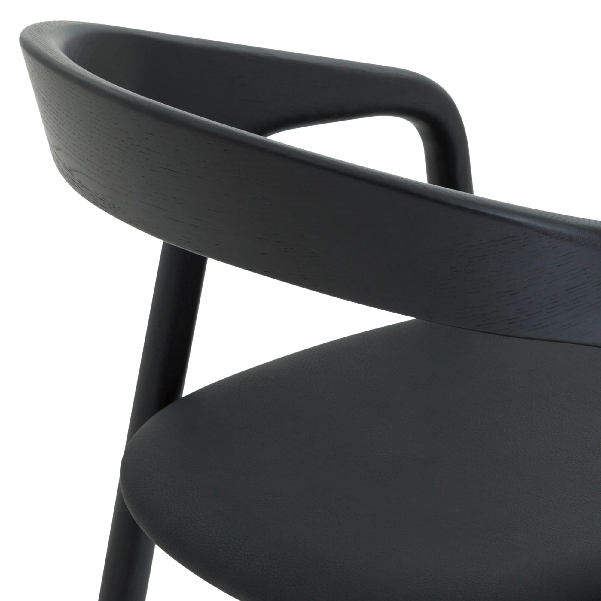 Apache Black Oak Wood and Faux Leather Bar Stool By Armen Living - Image 9