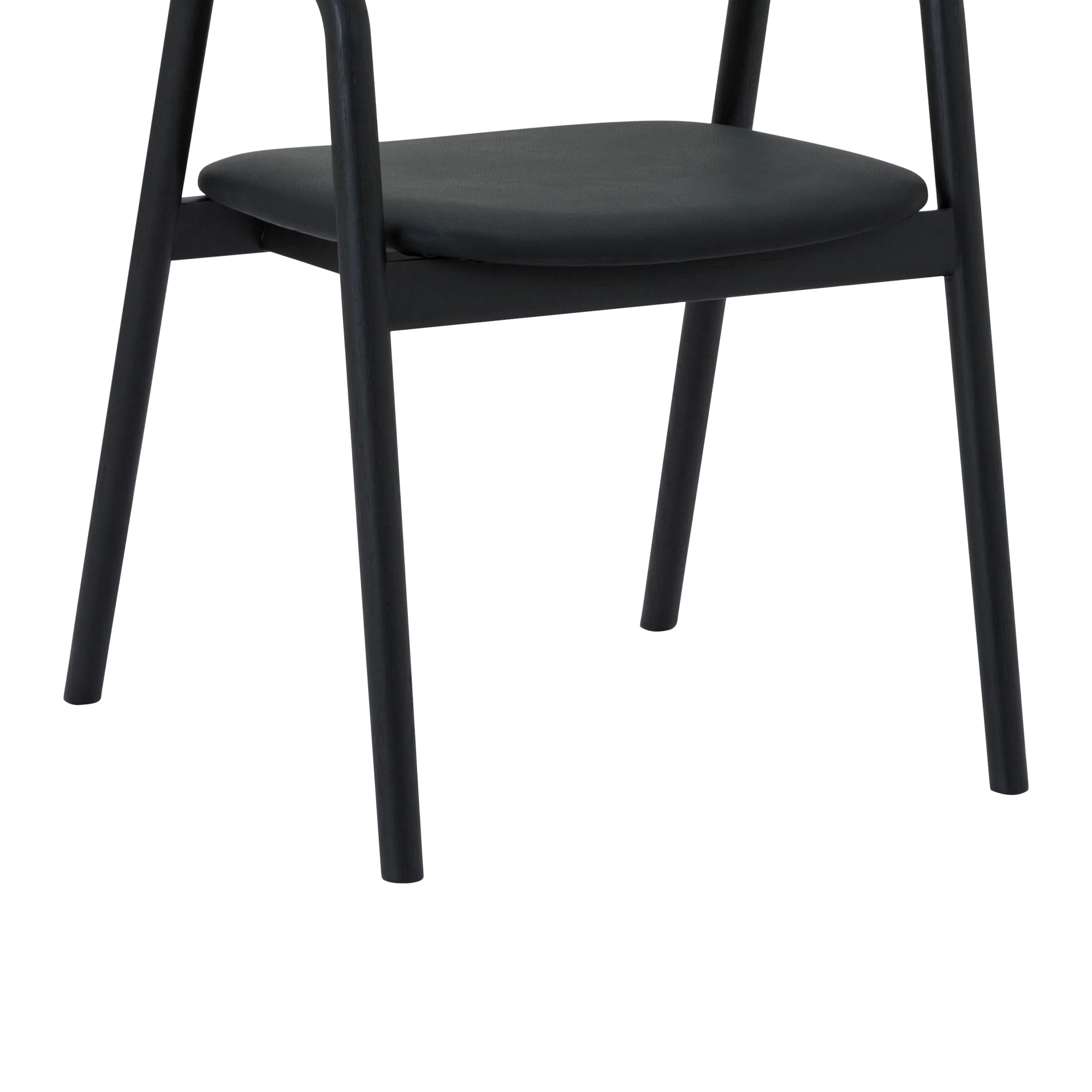 Apache Black Oak Wood and Faux Leather Dining Chair By Armen Living - Image 11