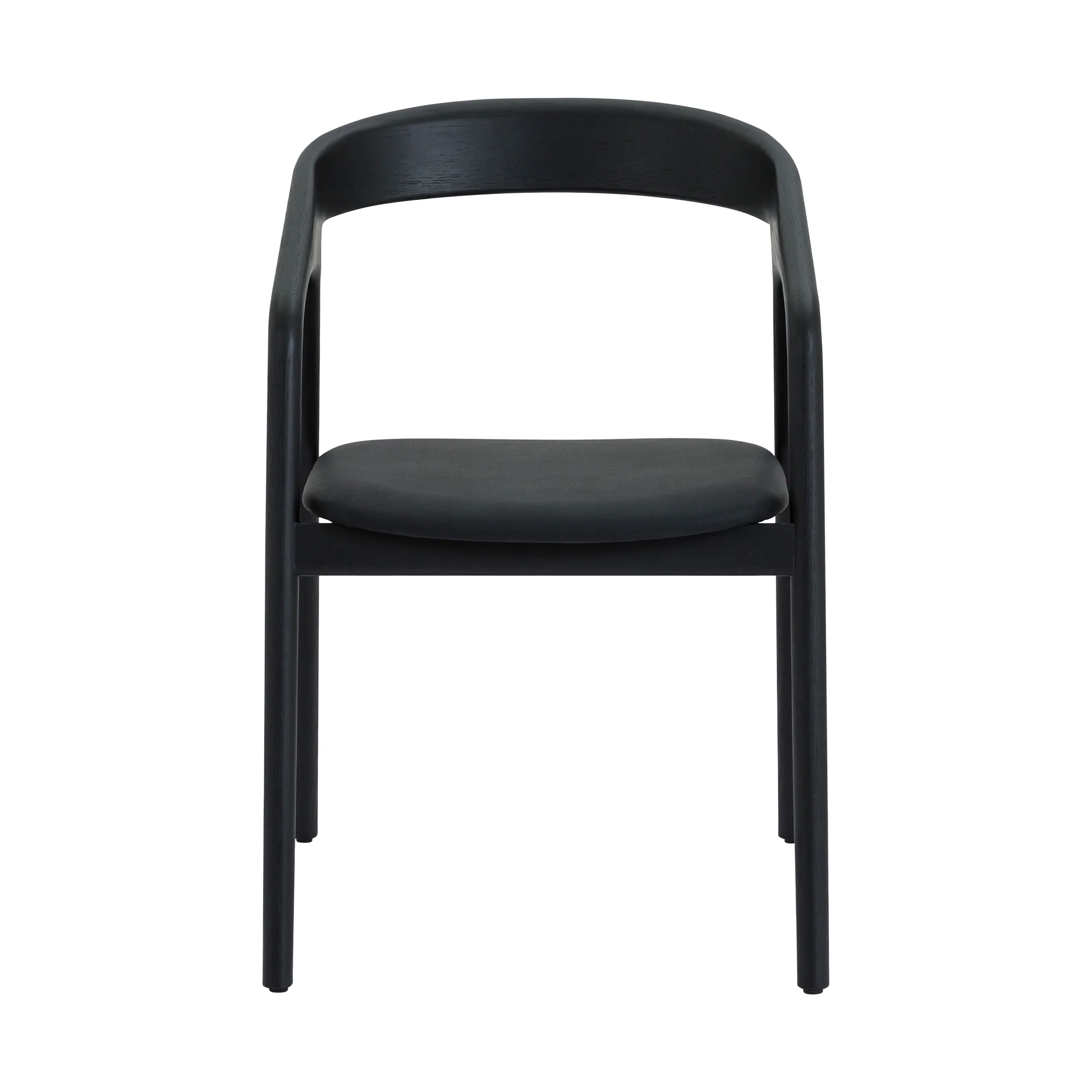 Apache Black Oak Wood and Faux Leather Dining Chair By Armen Living - Image 4