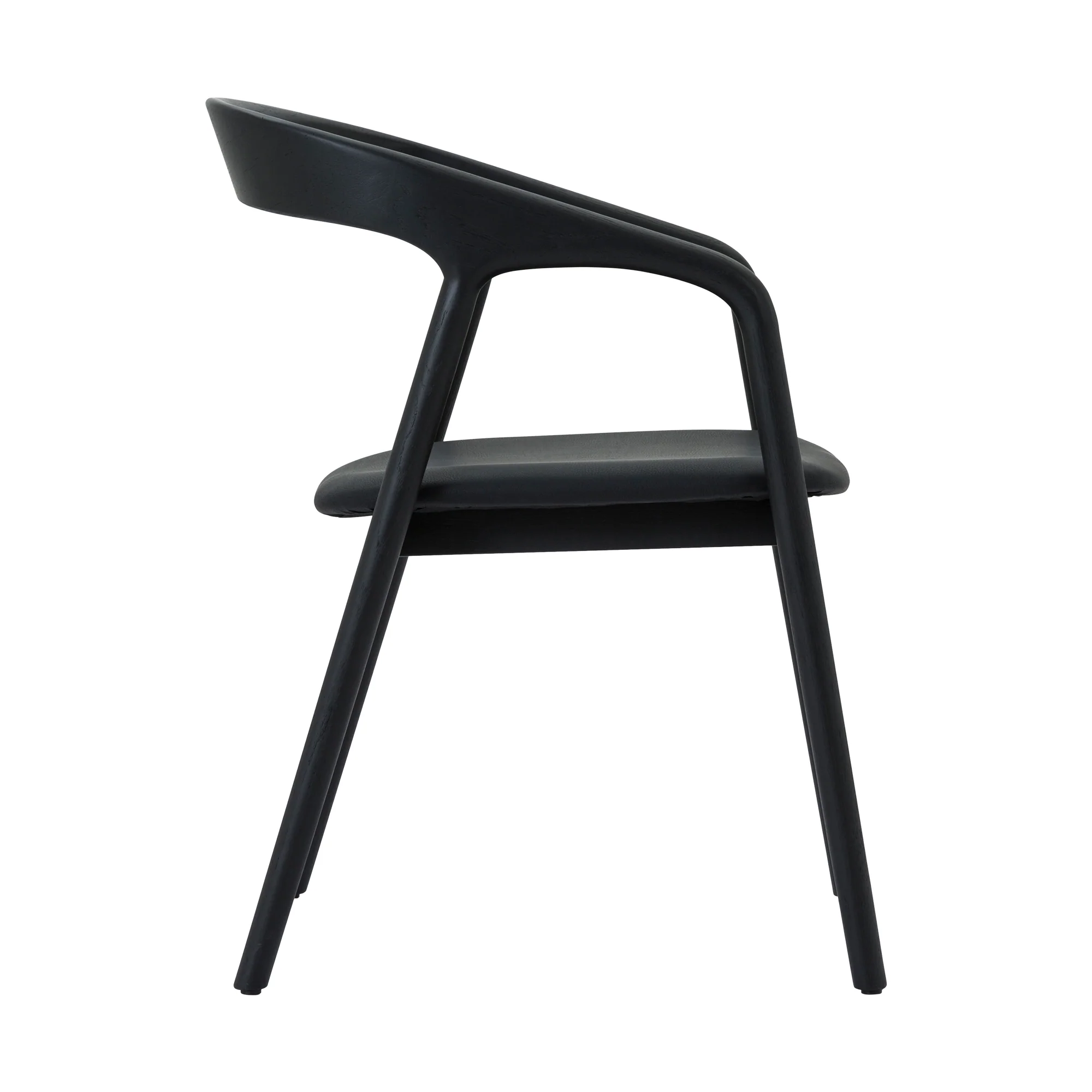 Apache Black Oak Wood and Faux Leather Dining Chair By Armen Living - Image 5