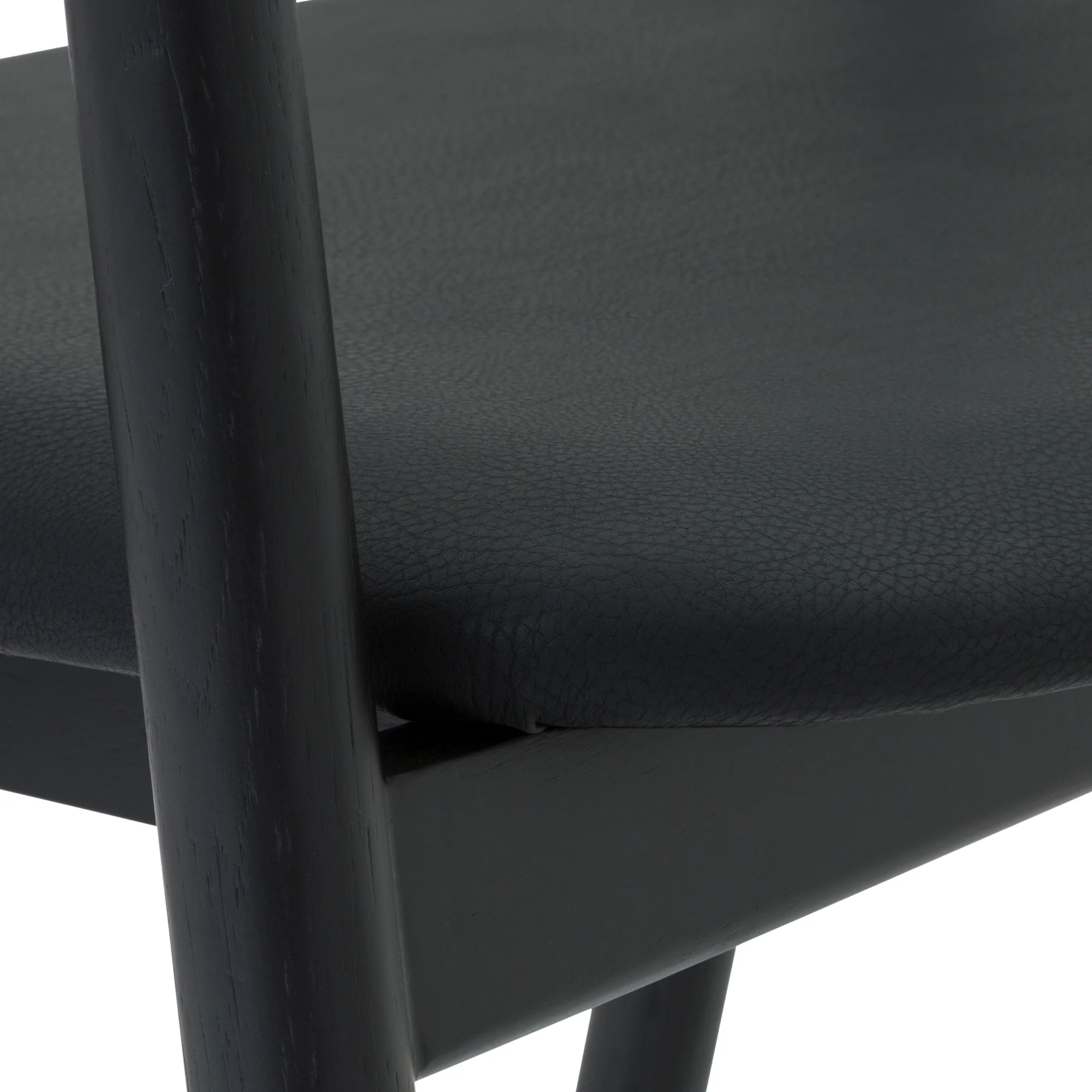 Apache Black Oak Wood and Faux Leather Dining Chair By Armen Living - Image 9