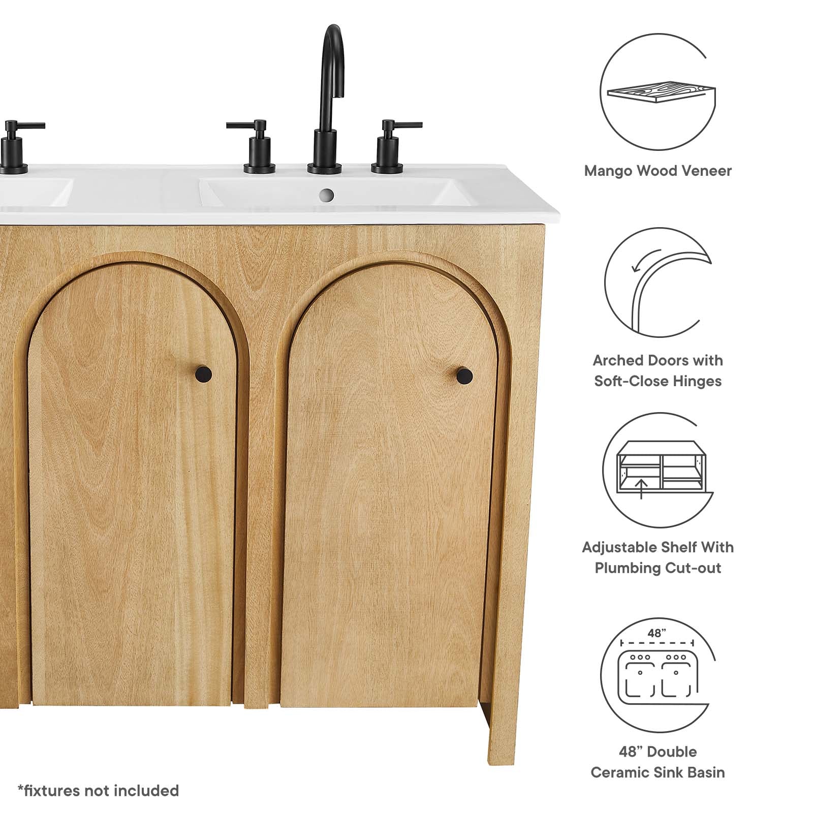 Appia 48" Double Sink Bathroom Vanity By Modway - EEI-6792 - Image 10