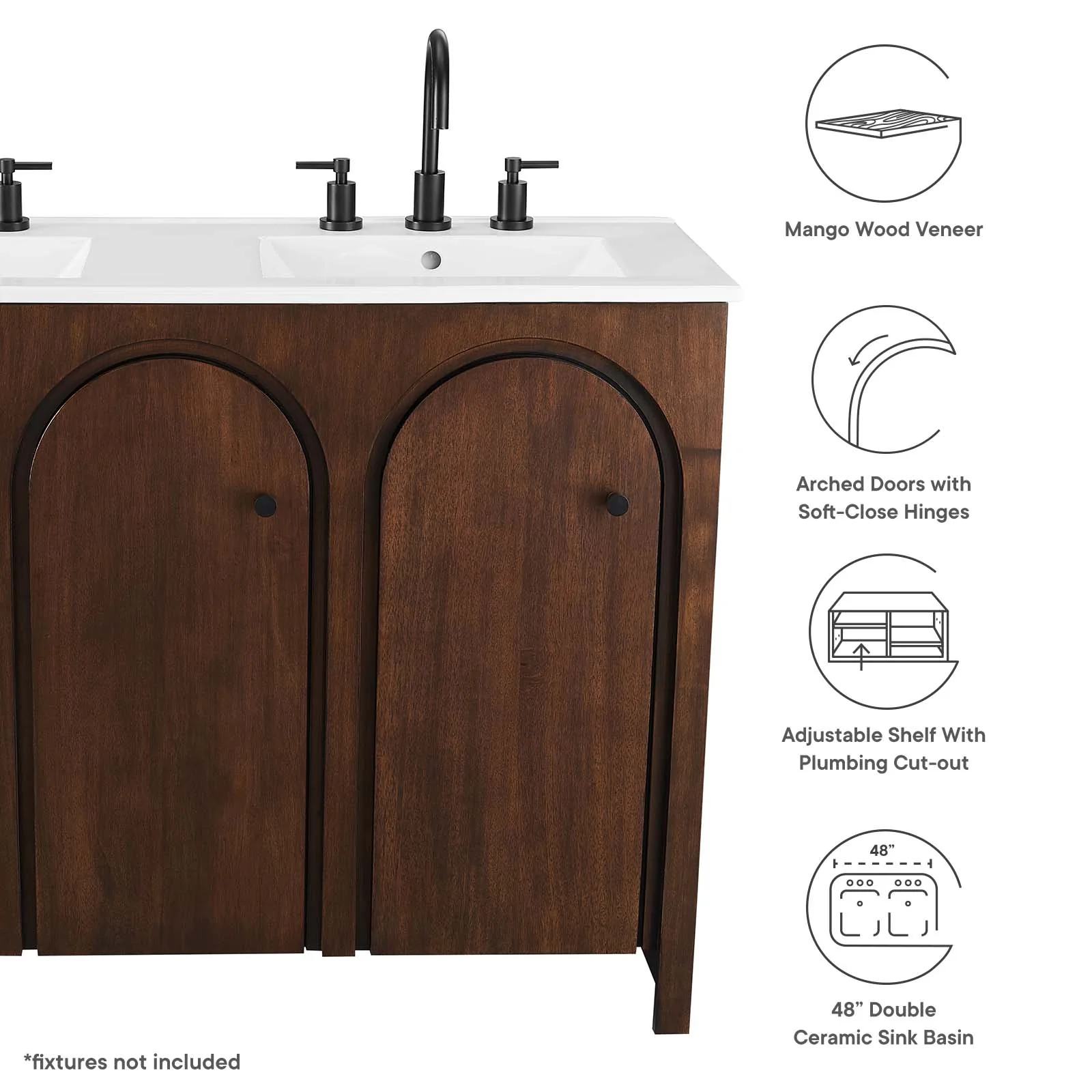 Appia 48" Double Sink Bathroom Vanity By Modway - EEI-6792 - Image 20