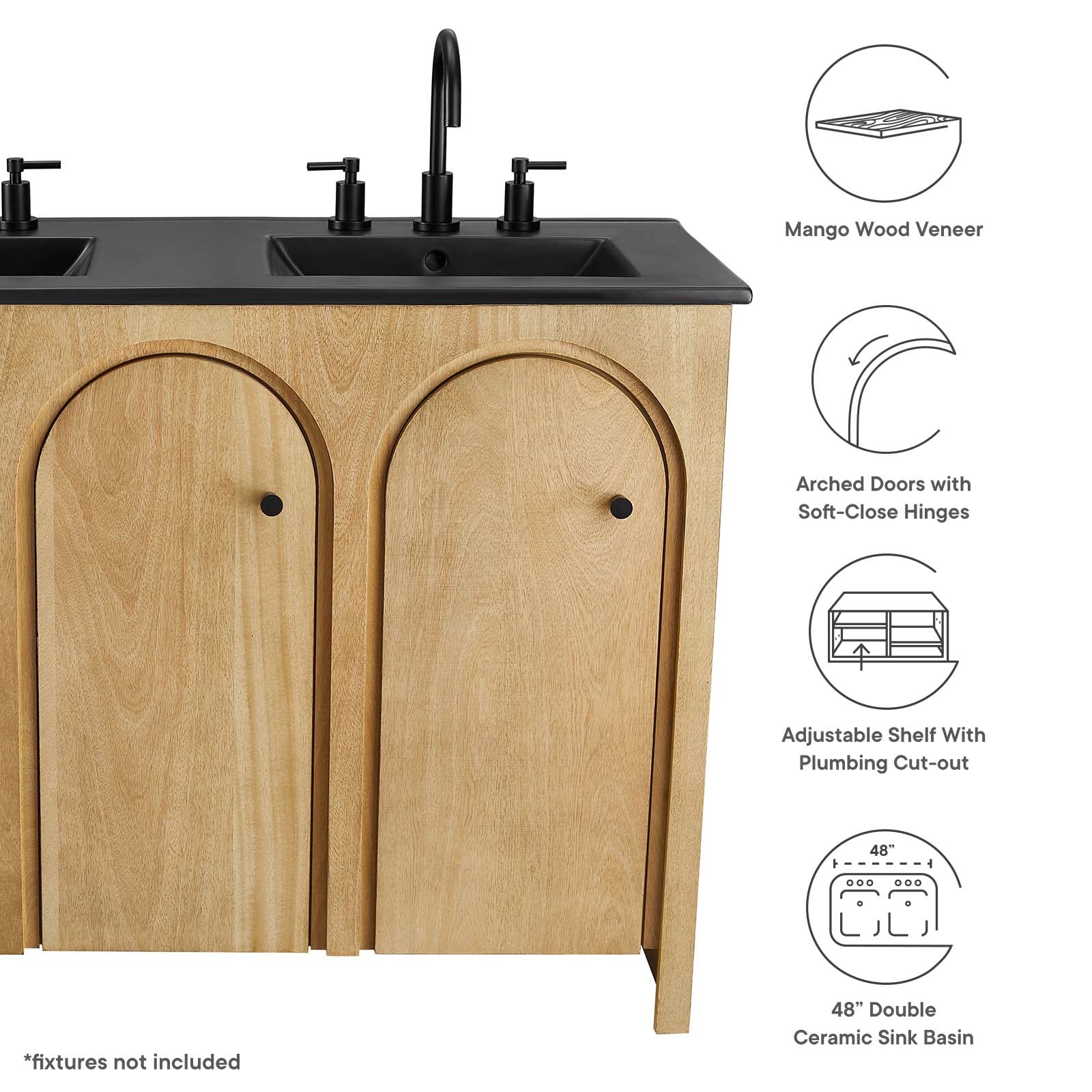 Appia 48" Double Sink Bathroom Vanity By Modway - EEI-6793 - Image 10