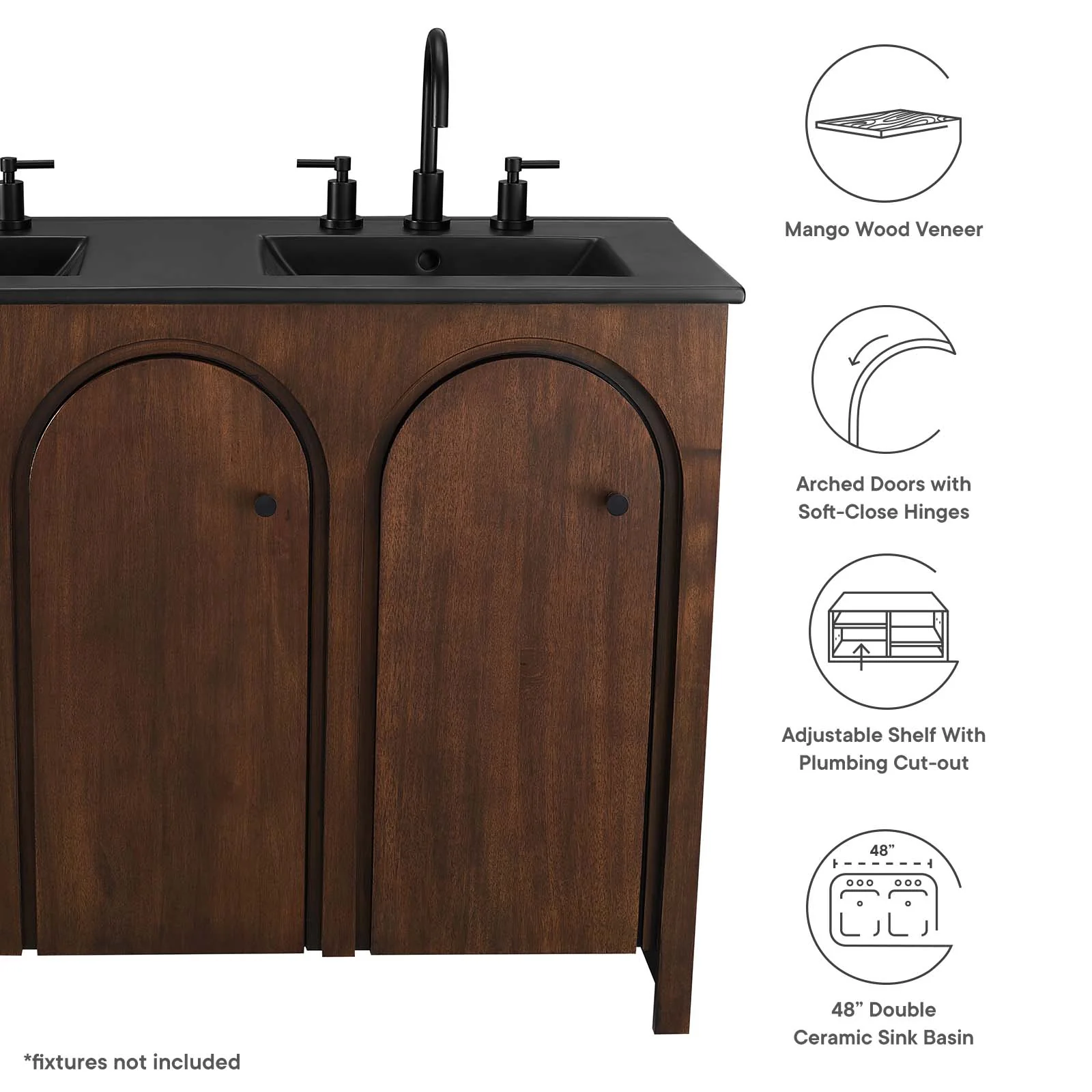 Appia 48" Double Sink Bathroom Vanity By Modway - EEI-6793 - Image 20