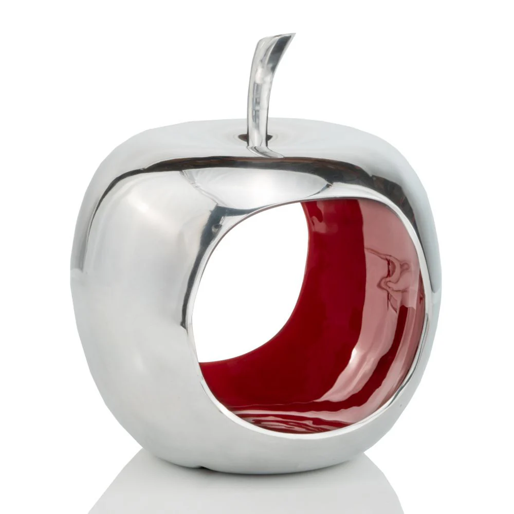 Apple Aluminum Decorative Accent Bowl By Homeroots - Image 2