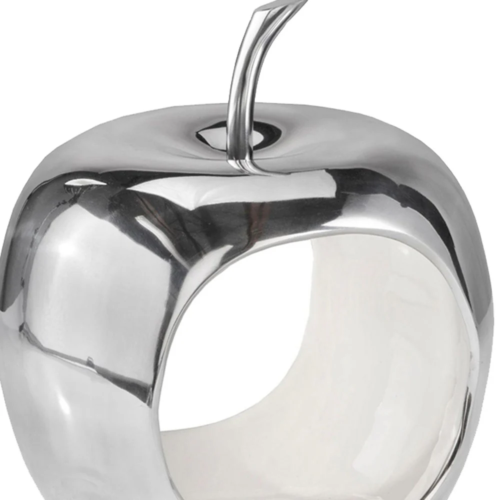 Apple Shaped Aluminum Decorative Accent Bowl By Homeroots - Image 5