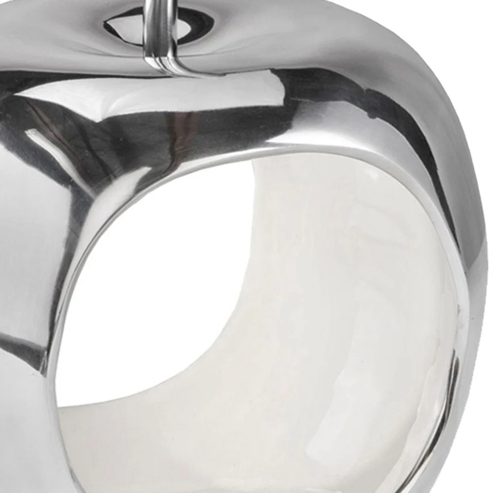 Apple Shaped Aluminum Decorative Accent Bowl By Homeroots - Image 6