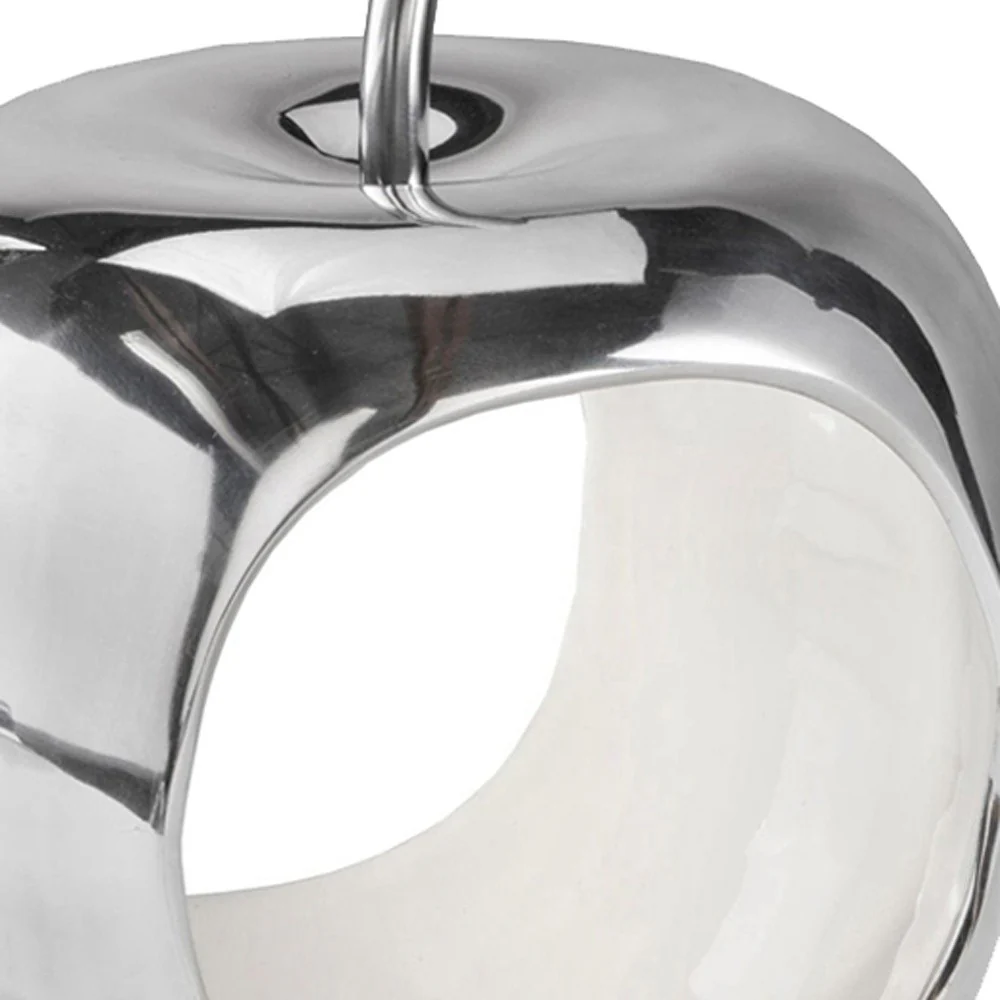 Apple Shaped Aluminum Decorative Accent Bowl By Homeroots - Image 7