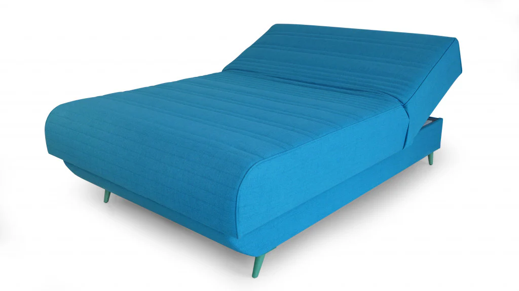 Aqua Blue Adjustable Hybrid Storage Bed with Full Mattress By Homeroots - Image 2