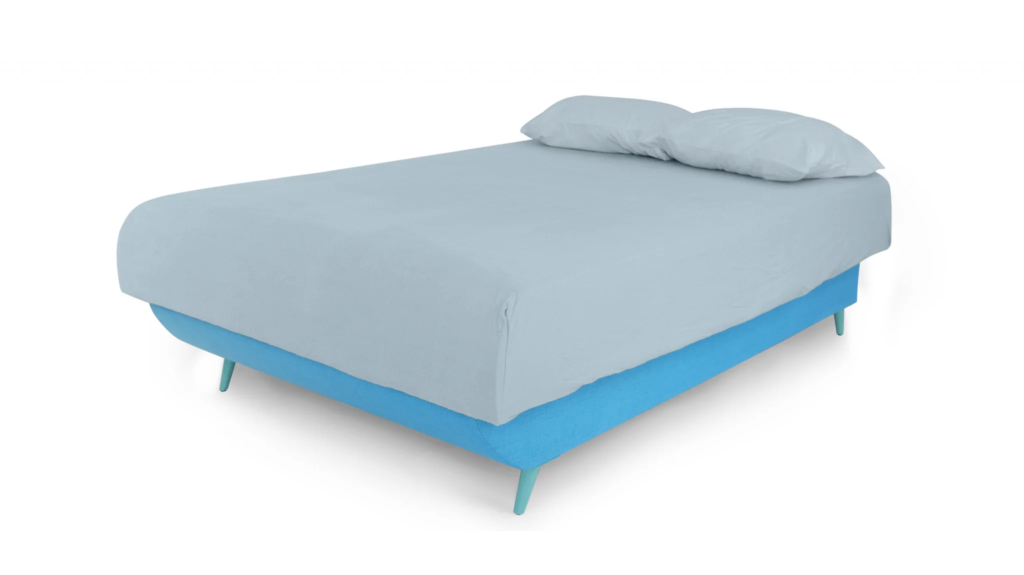 Aqua Blue Adjustable Hybrid Storage Bed with Full Mattress By Homeroots - Image 8