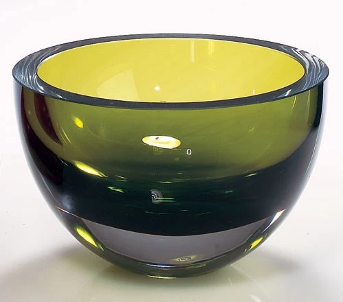 Aqua Blue Mouth Blown Polish Crystal Thick Walled Bowl By Homeroots - Image 6