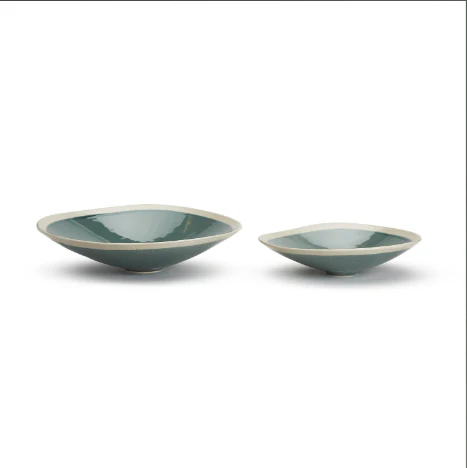Aqua Open Bowl Set Of 6 By Tozai Home - Image 2