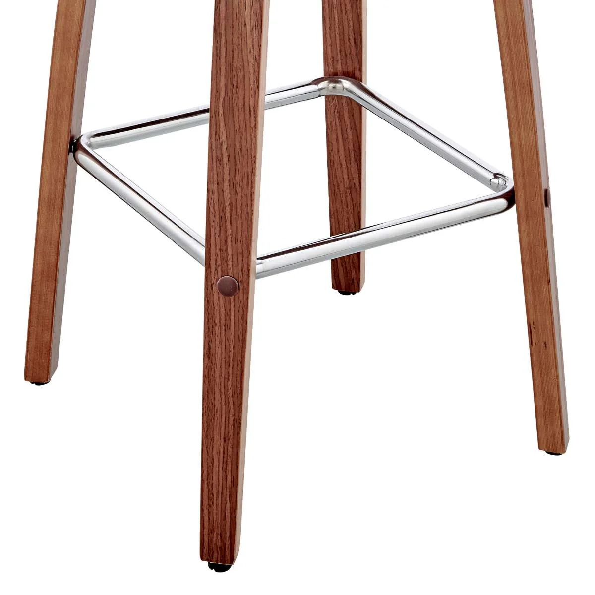 Arabela 26" Gray Faux Leather and Black Wood Swivel Bar Stool By Armen Living - Image 21