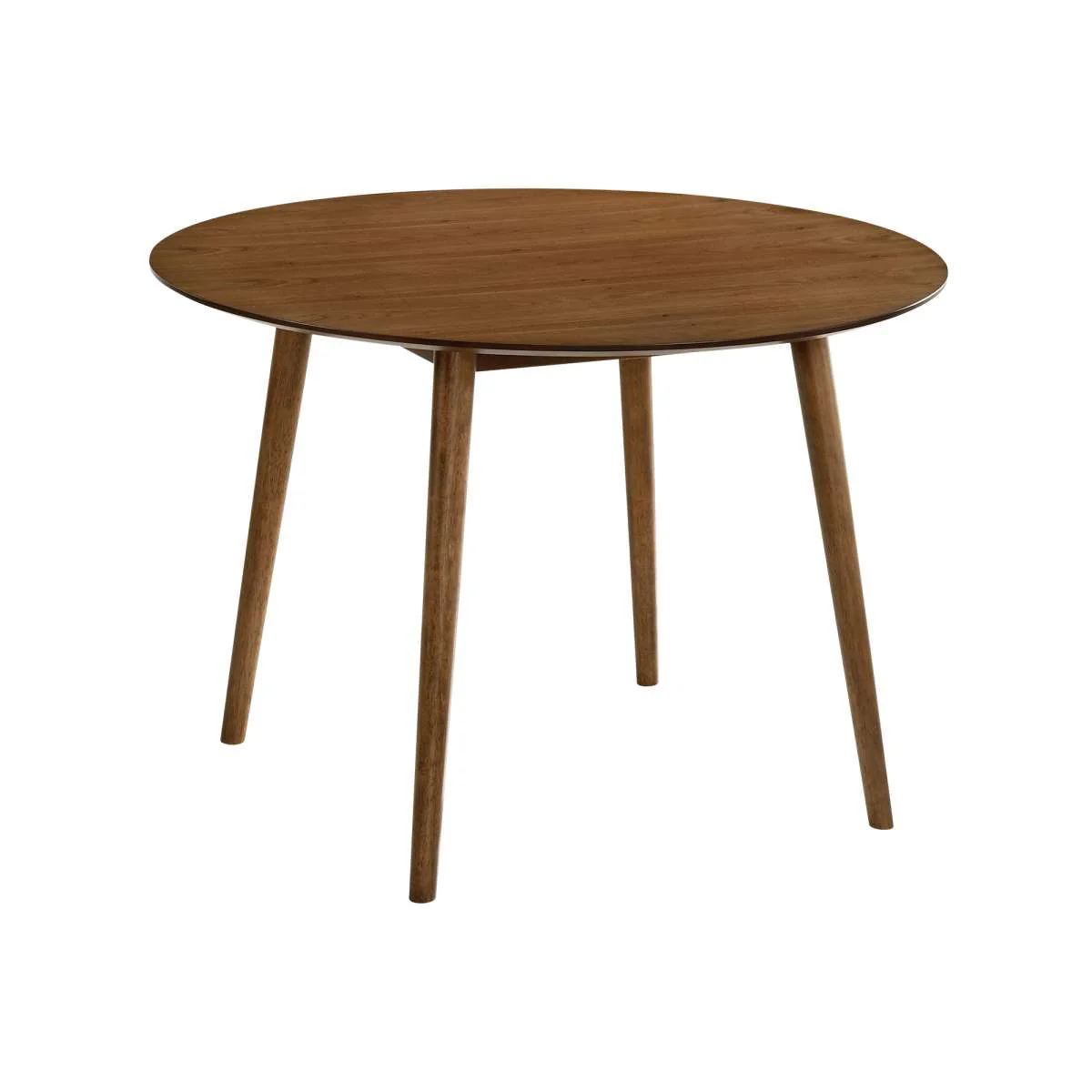Arcadia 42" Round Dining Table in Walnut Wood By Armen Living - Image 2