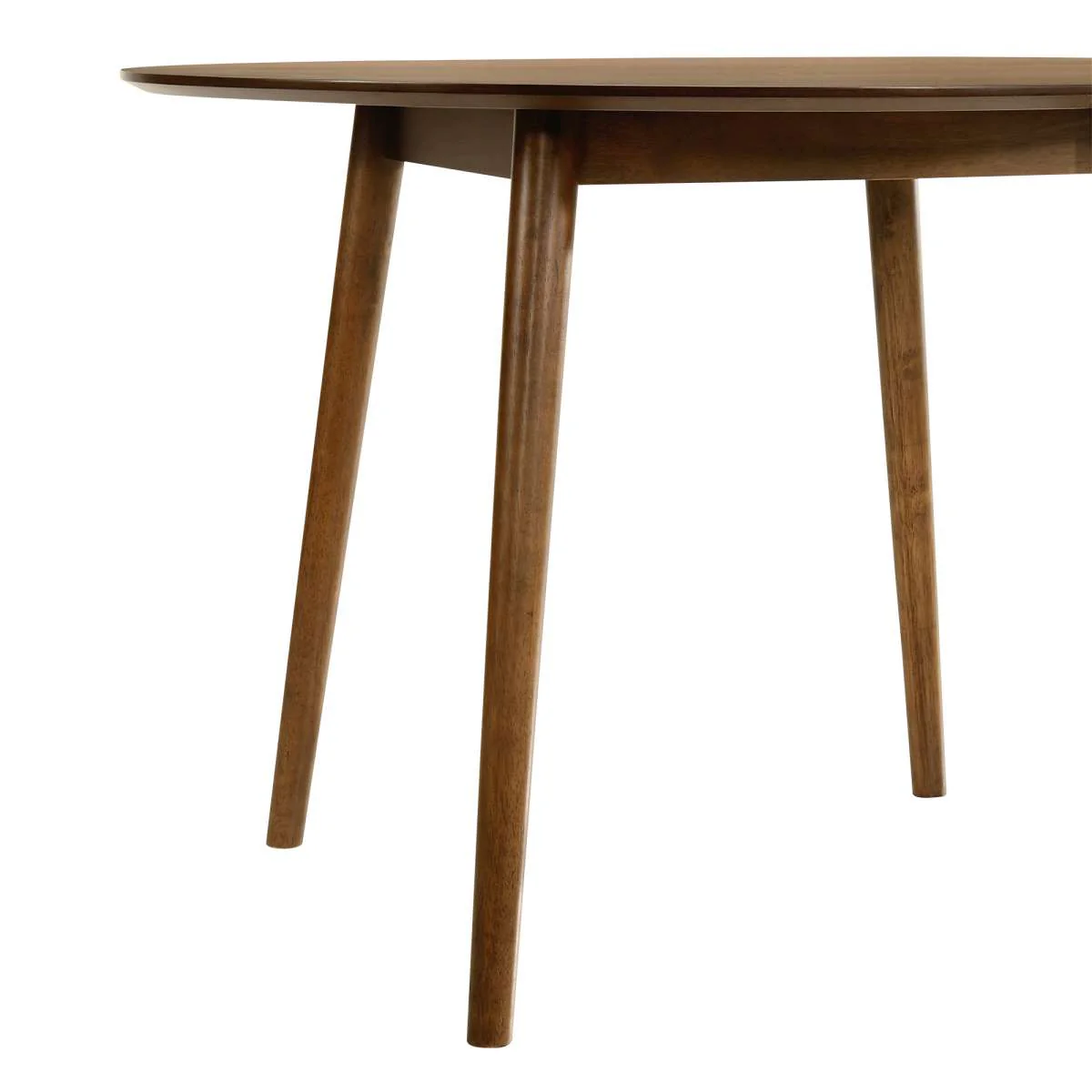 Arcadia 42" Round Dining Table in Walnut Wood By Armen Living - Image 4