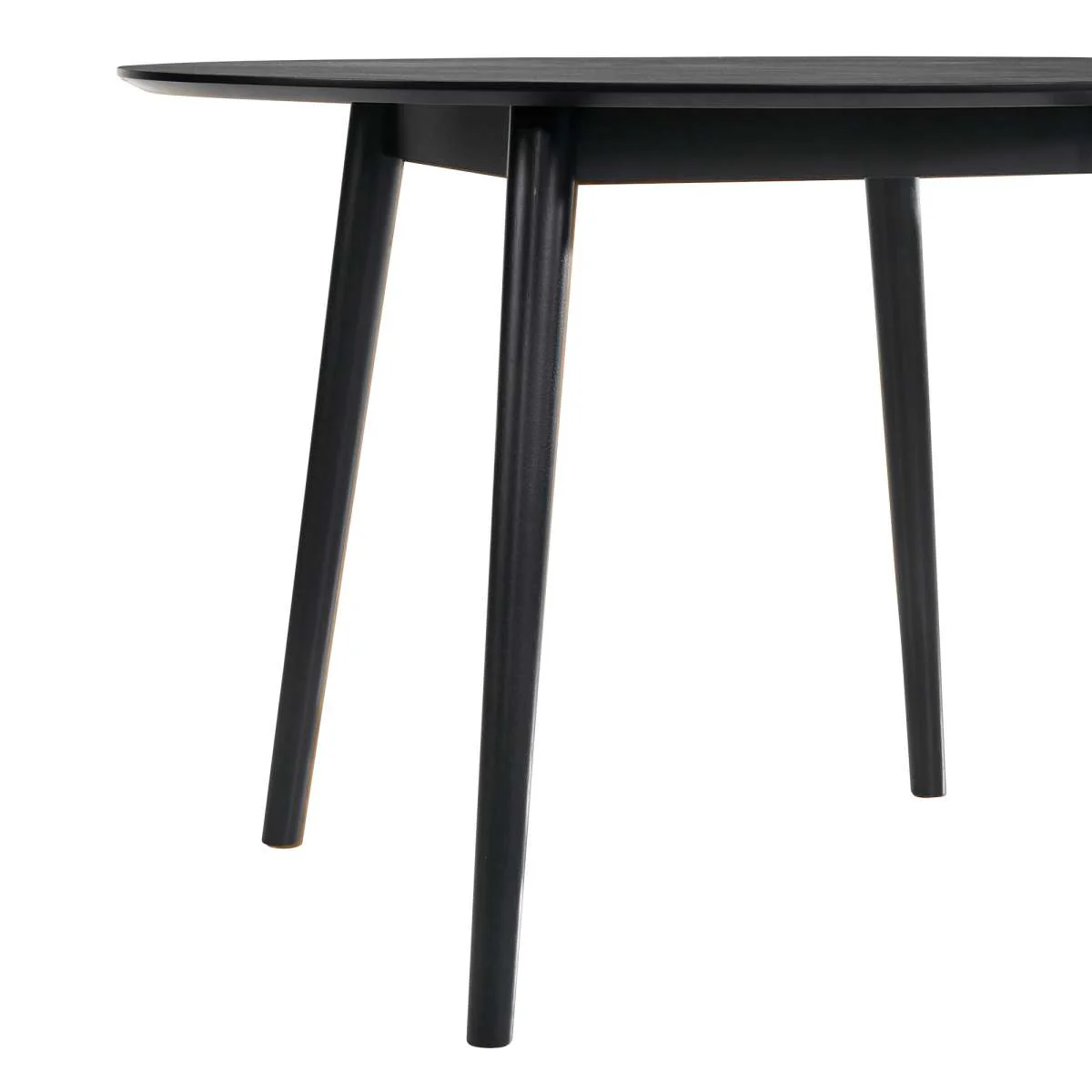 Arcadia 48" Round Dining Table in Black Wood By Armen Living - Image 4