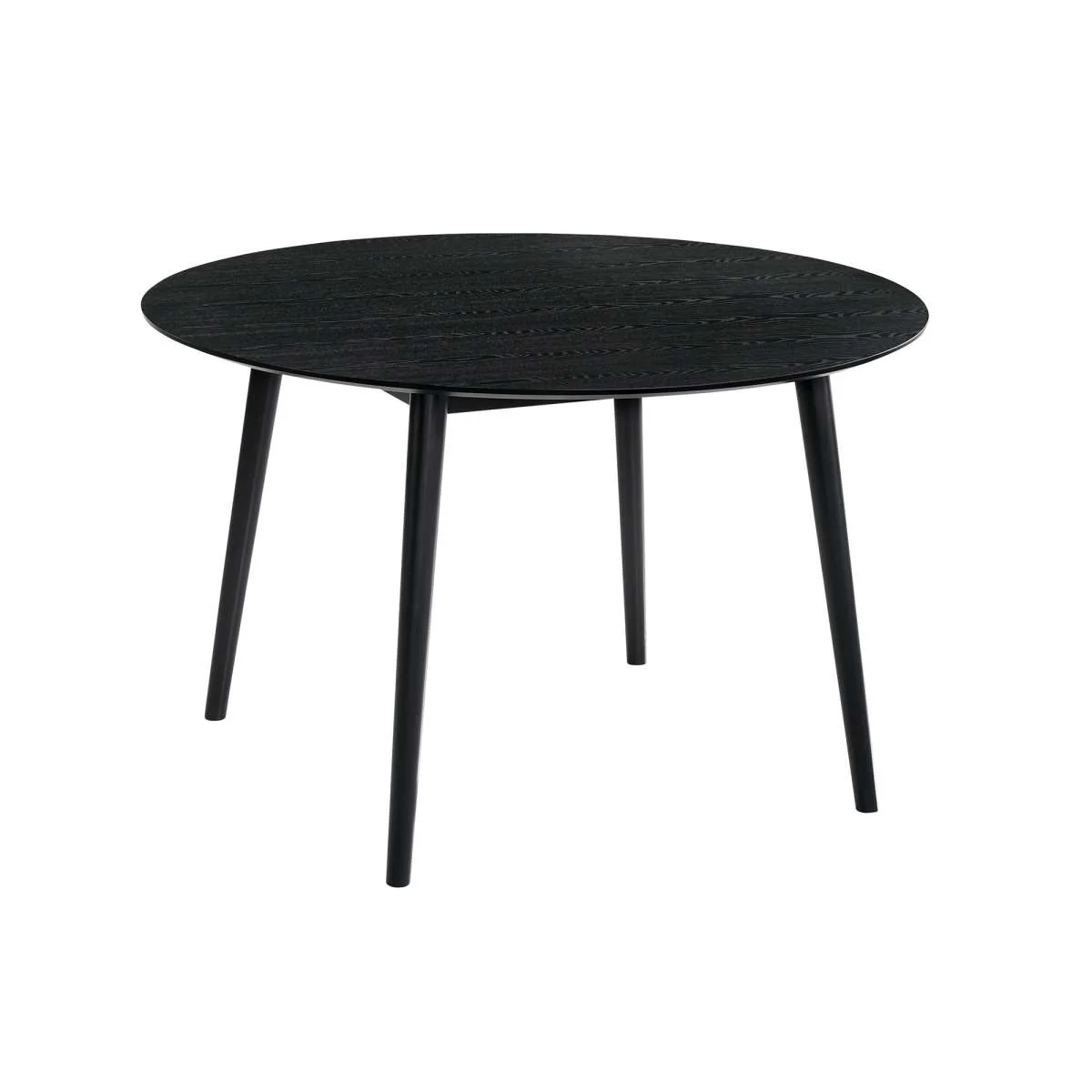 Arcadia and Azalea 48" Round Grey and Black Wood 5 Piece Dining Set By Armen Living - Image 3