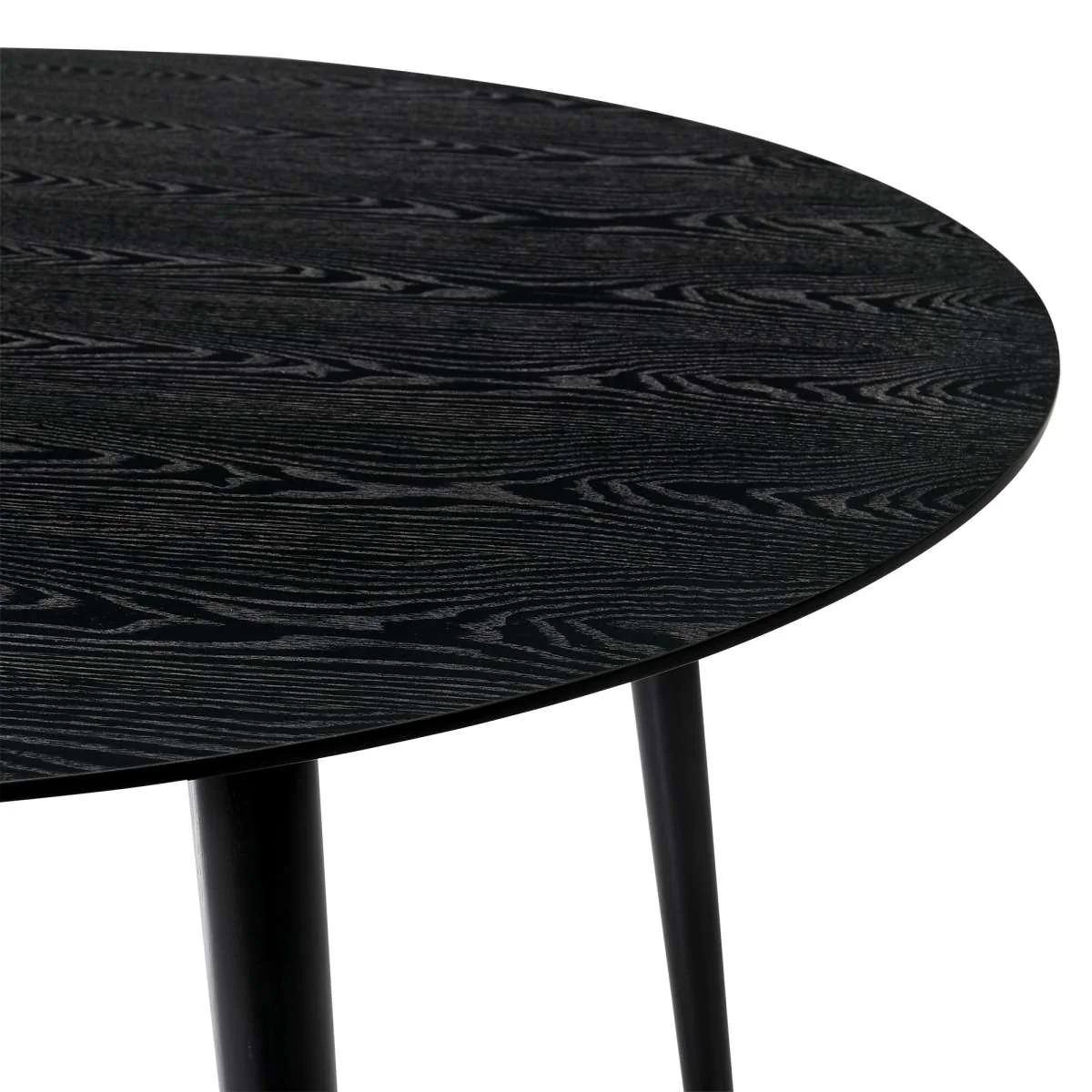 Arcadia and Juno 42" Round Charcoal and Black Wood 5 Piece Dining Set By Armen Living - Image 6