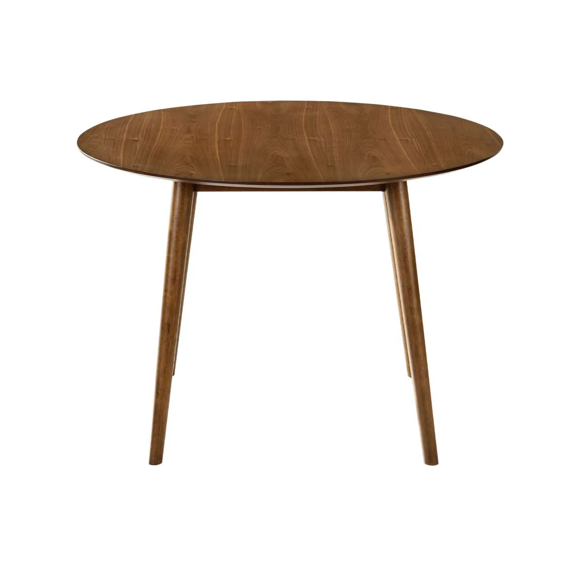 Arcadia and Juno 42" Round Charcoal and Walnut Wood 5 Piece Dining Set By Armen Living - Image 4