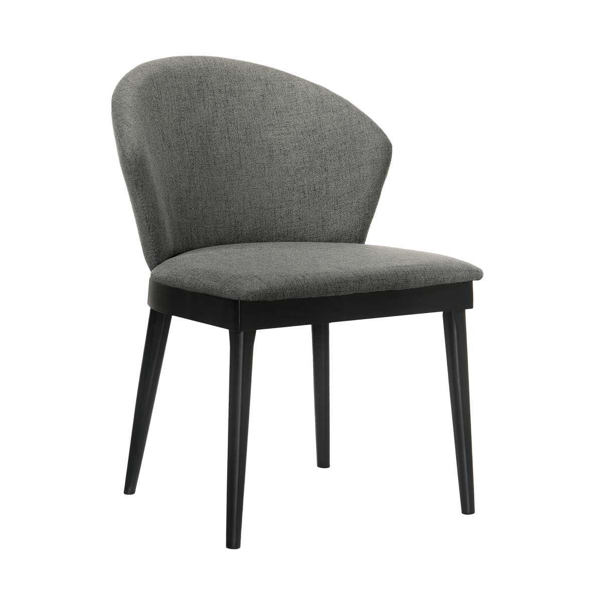 Arcadia and Juno 48" Round Charcoal and Black Wood 5 Piece Dining Set By Armen Living - Image 2