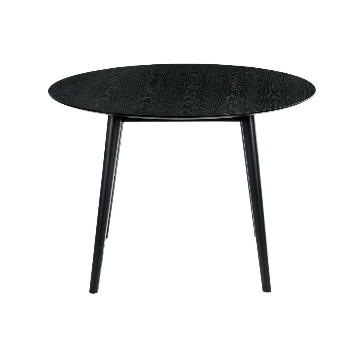 Arcadia and Renzo 42" Round Grey and Black Wood 5 Piece Dining Set By Armen Living - Image 4