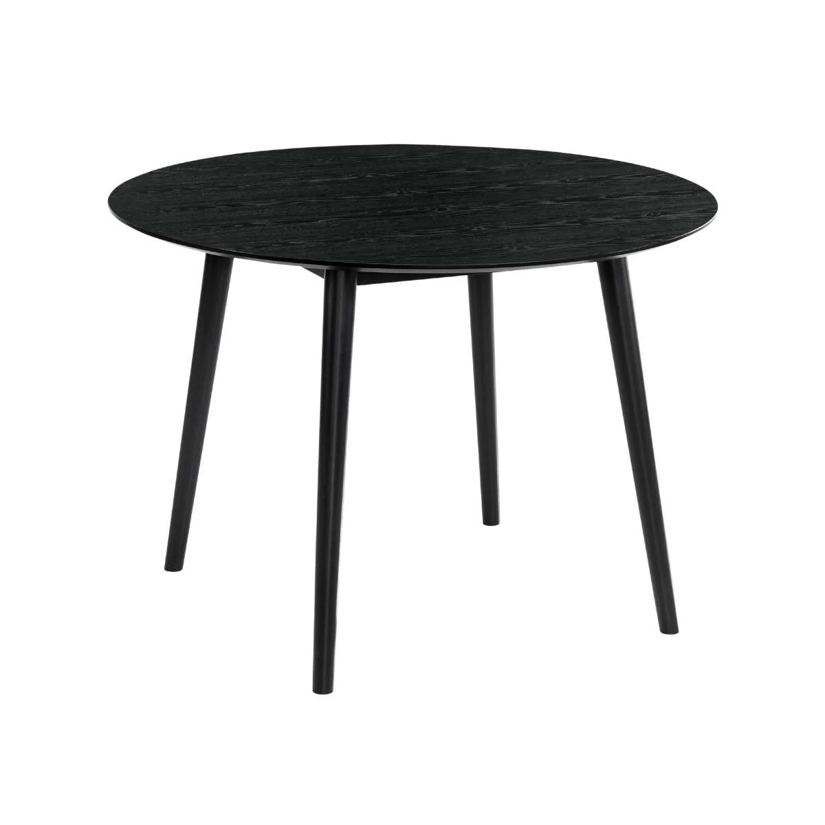 Arcadia and Talulah 42" Round Grey and Black Wood 5 Piece Dining Set By Armen Living - Image 4