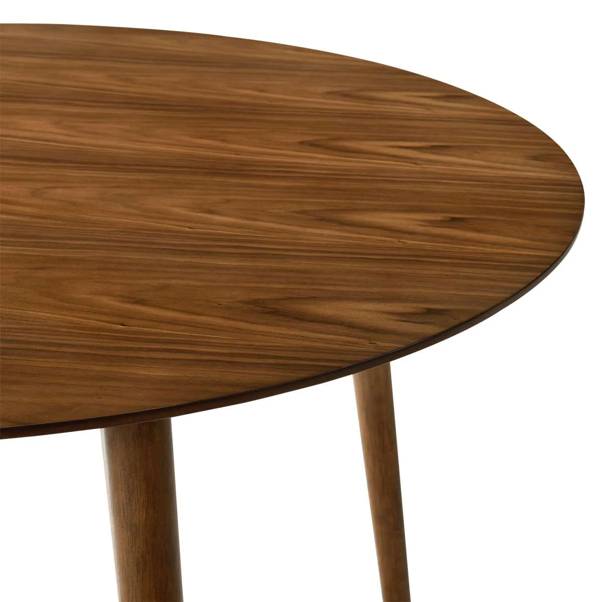 Arcadia and Talulah 48" Round Grey and Walnut Wood 5 Piece Dining Set By Armen Living - Image 7