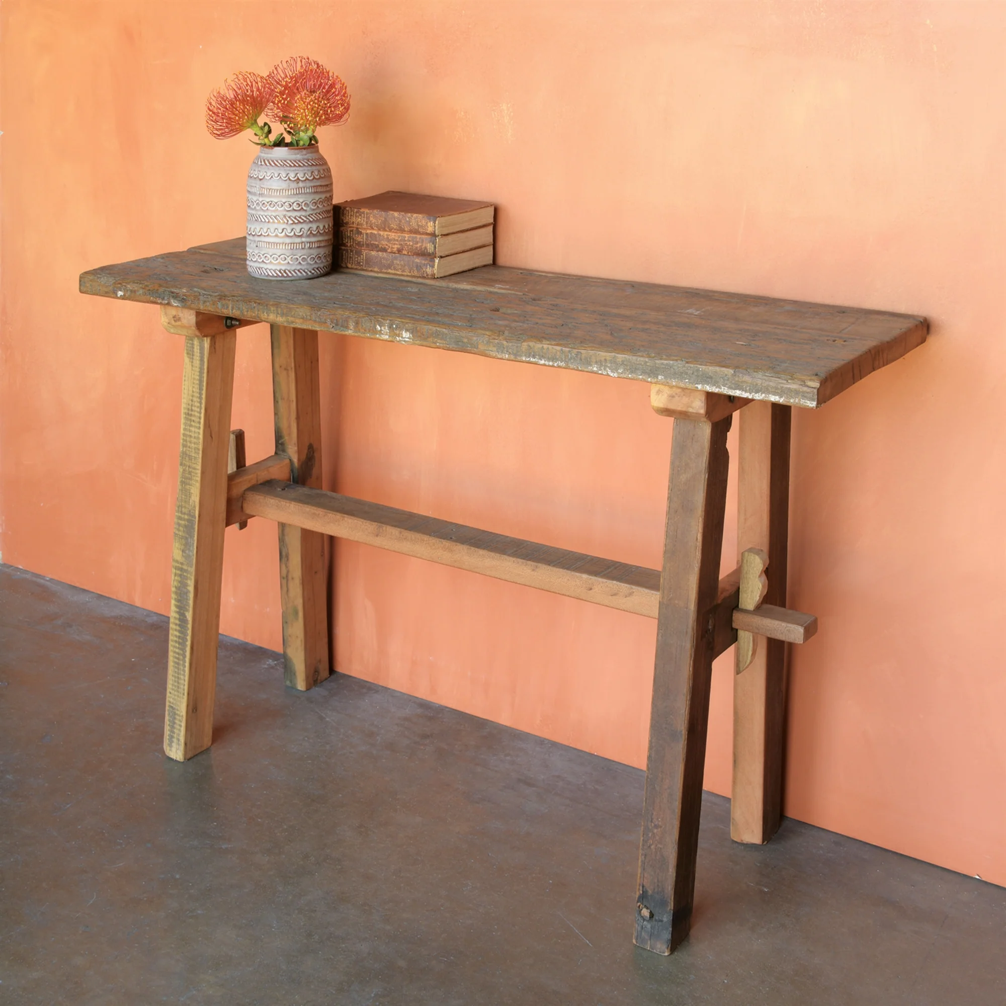 Arcadia Rustic Console Table By HomArt - Image 2