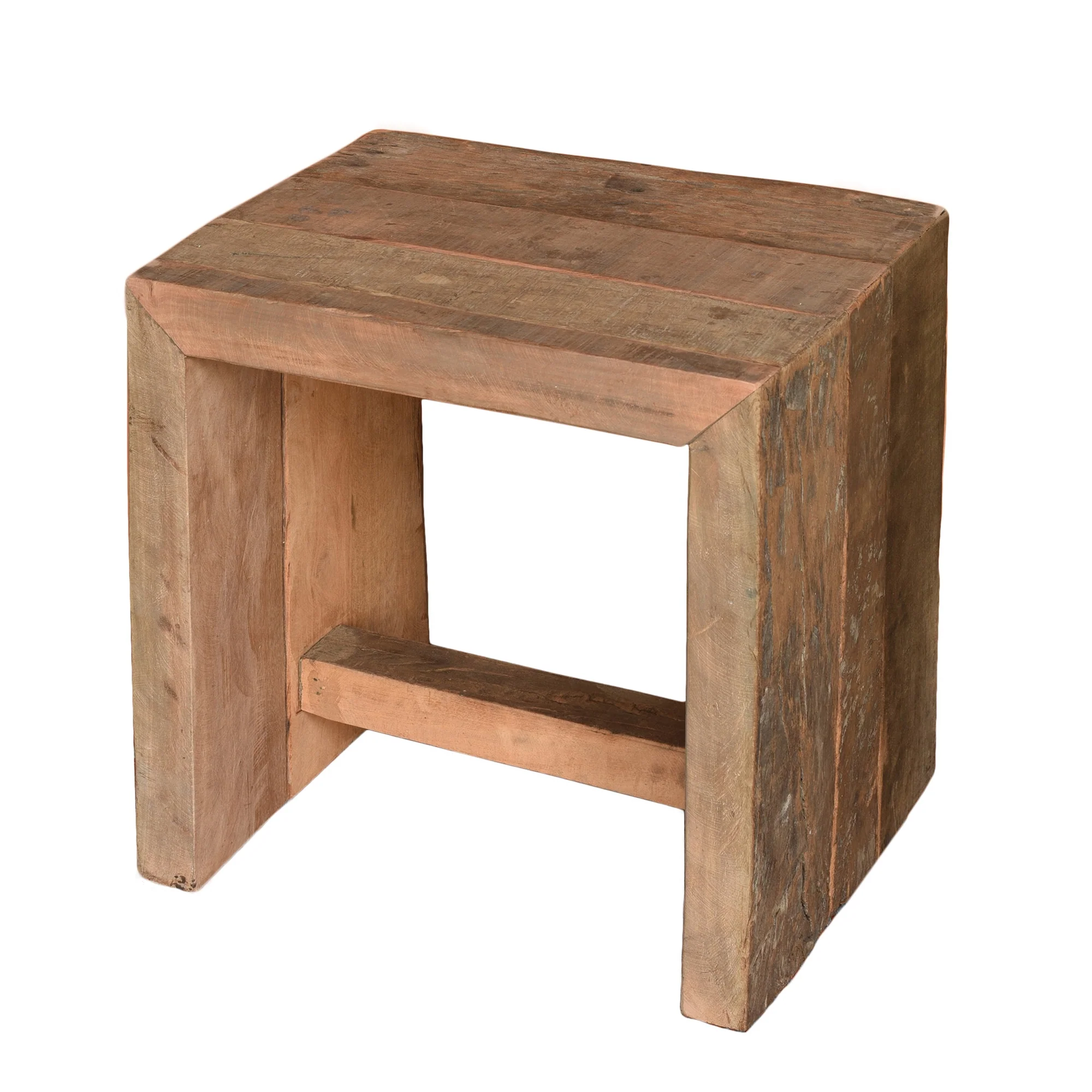 Arcadia Stool, Reclaimed Wood By HomArt - Image 2