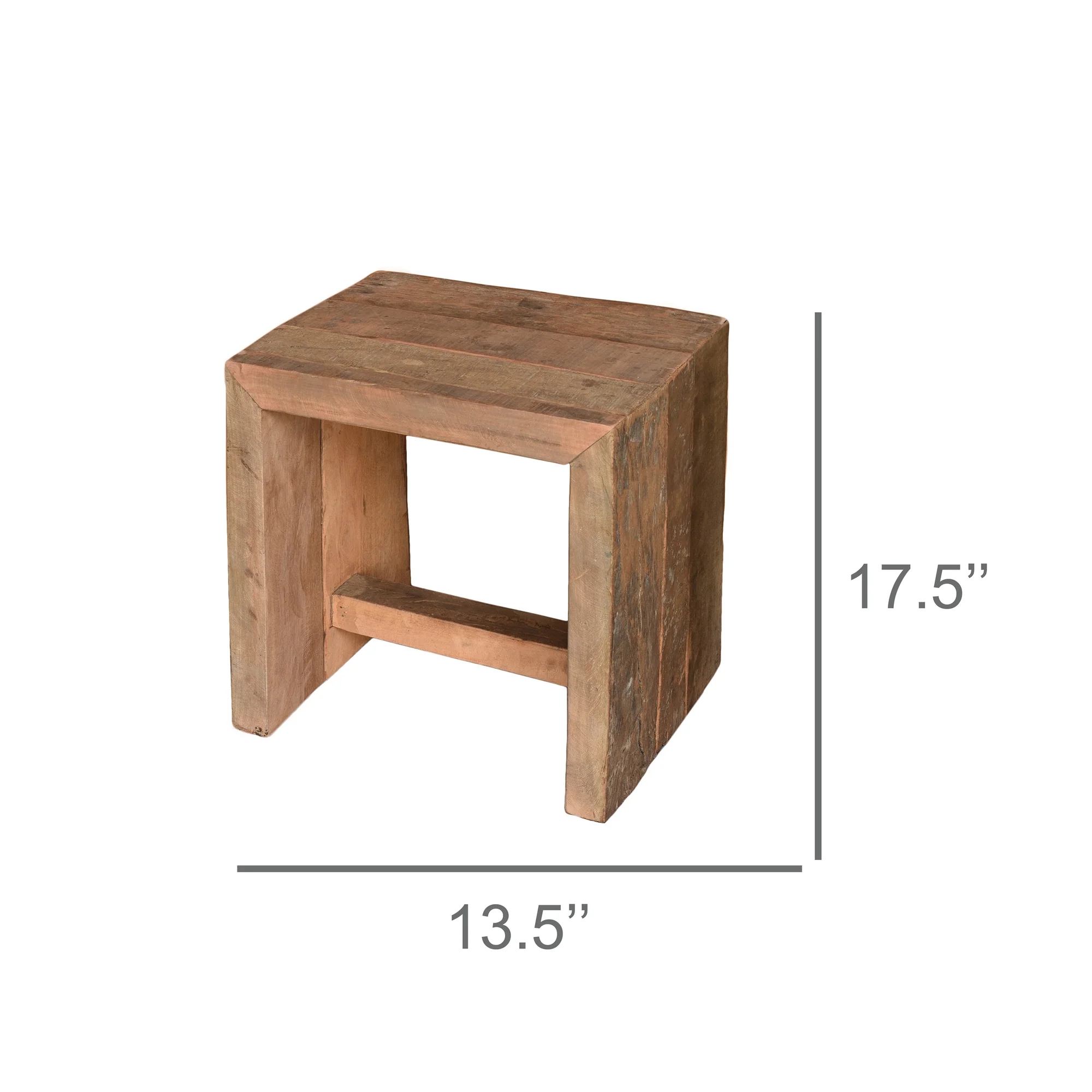 Arcadia Stool, Reclaimed Wood By HomArt - Image 4