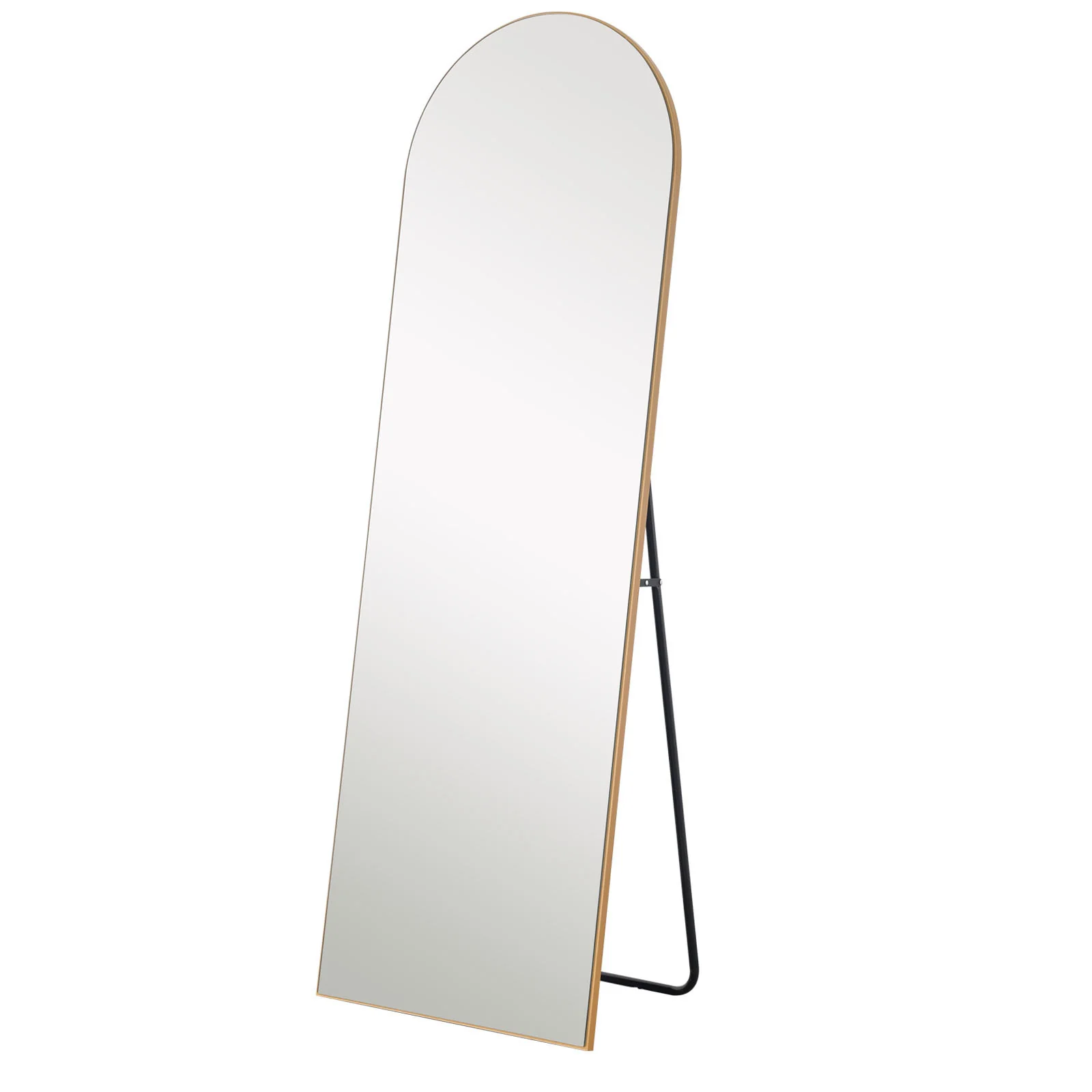Arched Gold Standing Mirror By Homeroots - Image 2