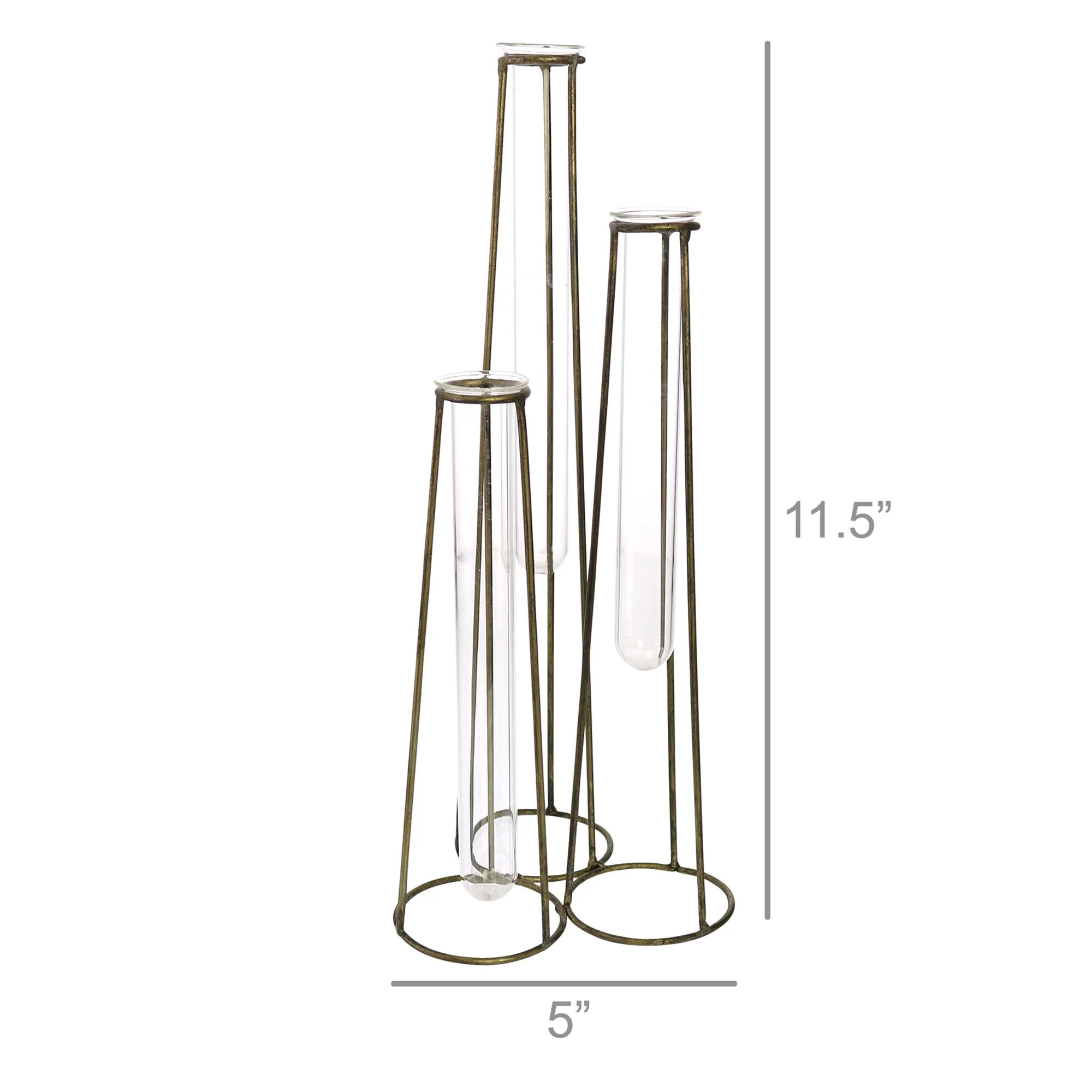 Archer Cluster Vase - 3 Tubes Set Of 2 By HomArt - Image 4