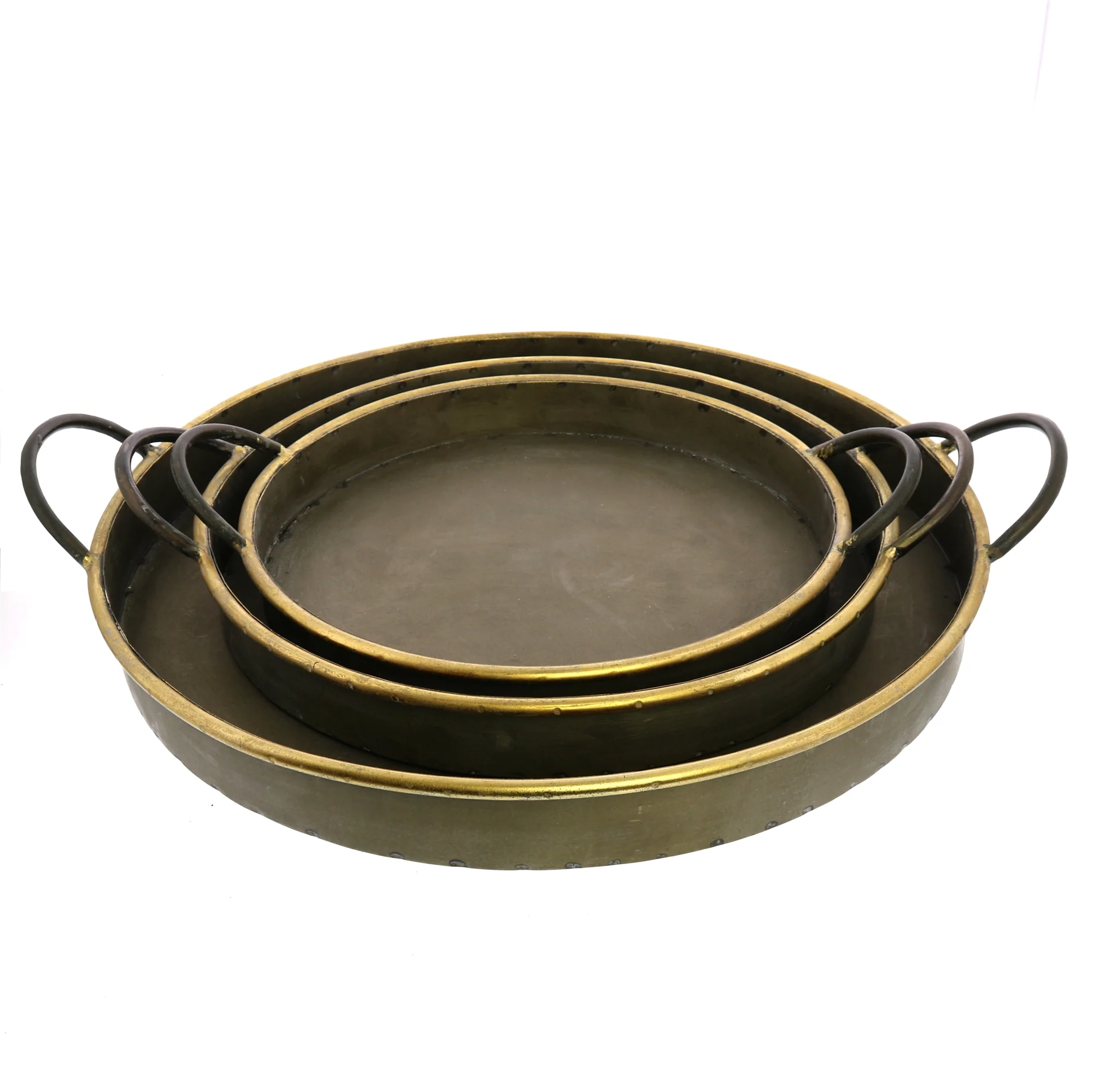 Archer Galvanized Trays, Round - Set of 3 By HomArt - Image 5