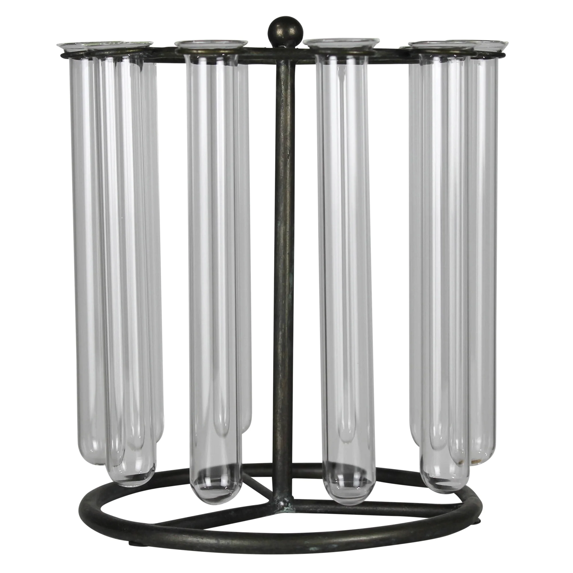 Archer Tube Floral Display, Glass & Metal By HomArt - Image 2