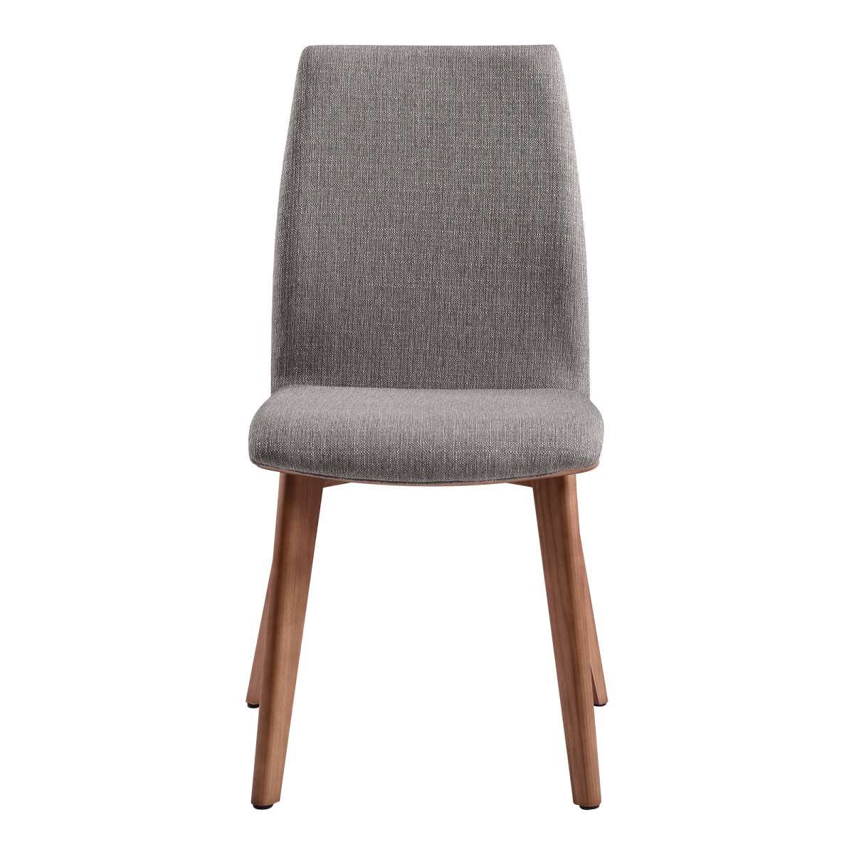 Archie Mid-Century Dining Chair in Walnut Finish and Gray Fabric - Set of 2 By Armen Living - Image 2