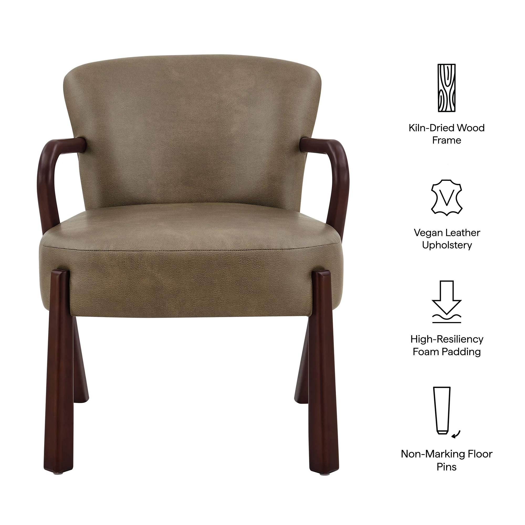 Arden Faux Leather Upholstered Accent Armchair by Modway - Image 17