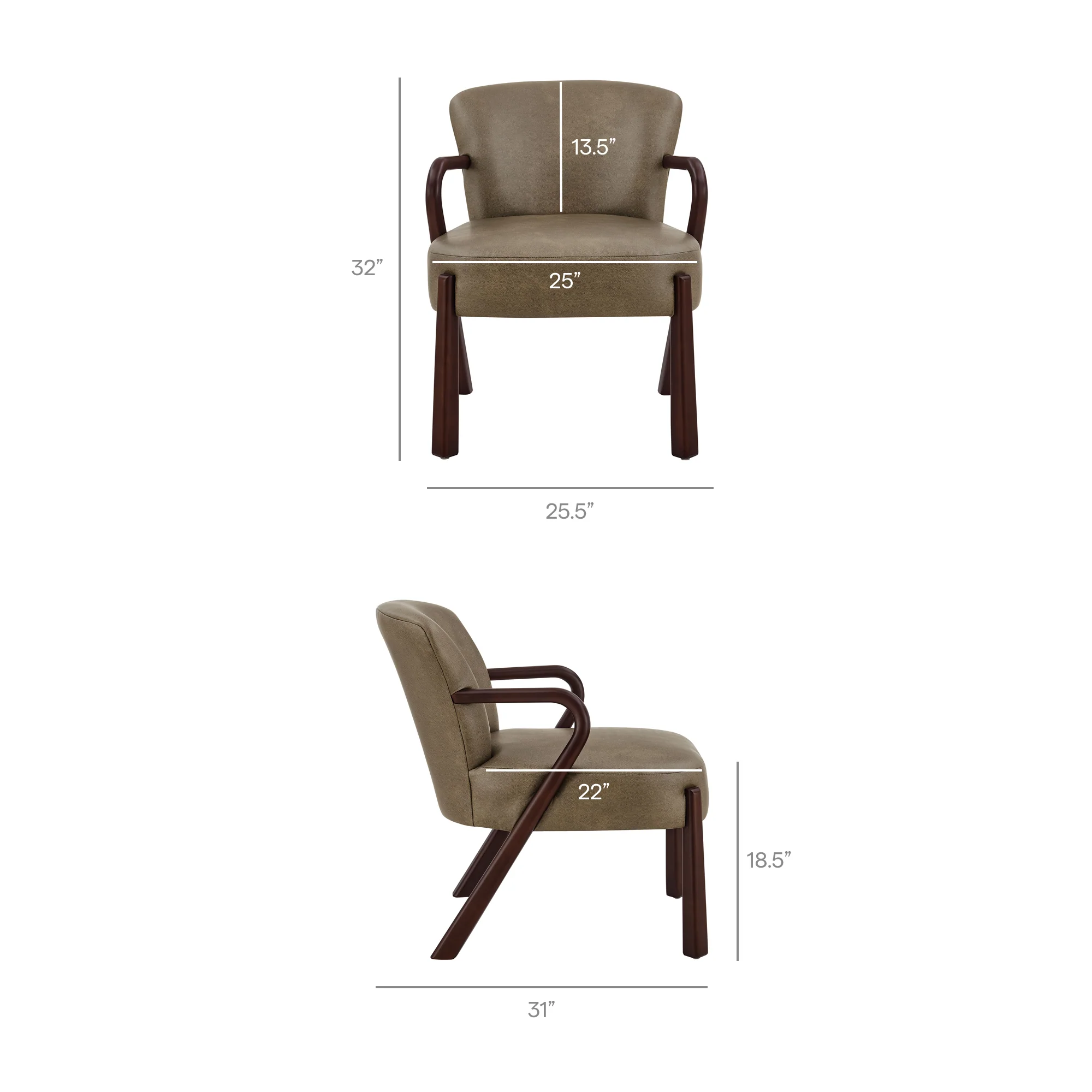 Arden Faux Leather Upholstered Accent Armchair by Modway - Image 18
