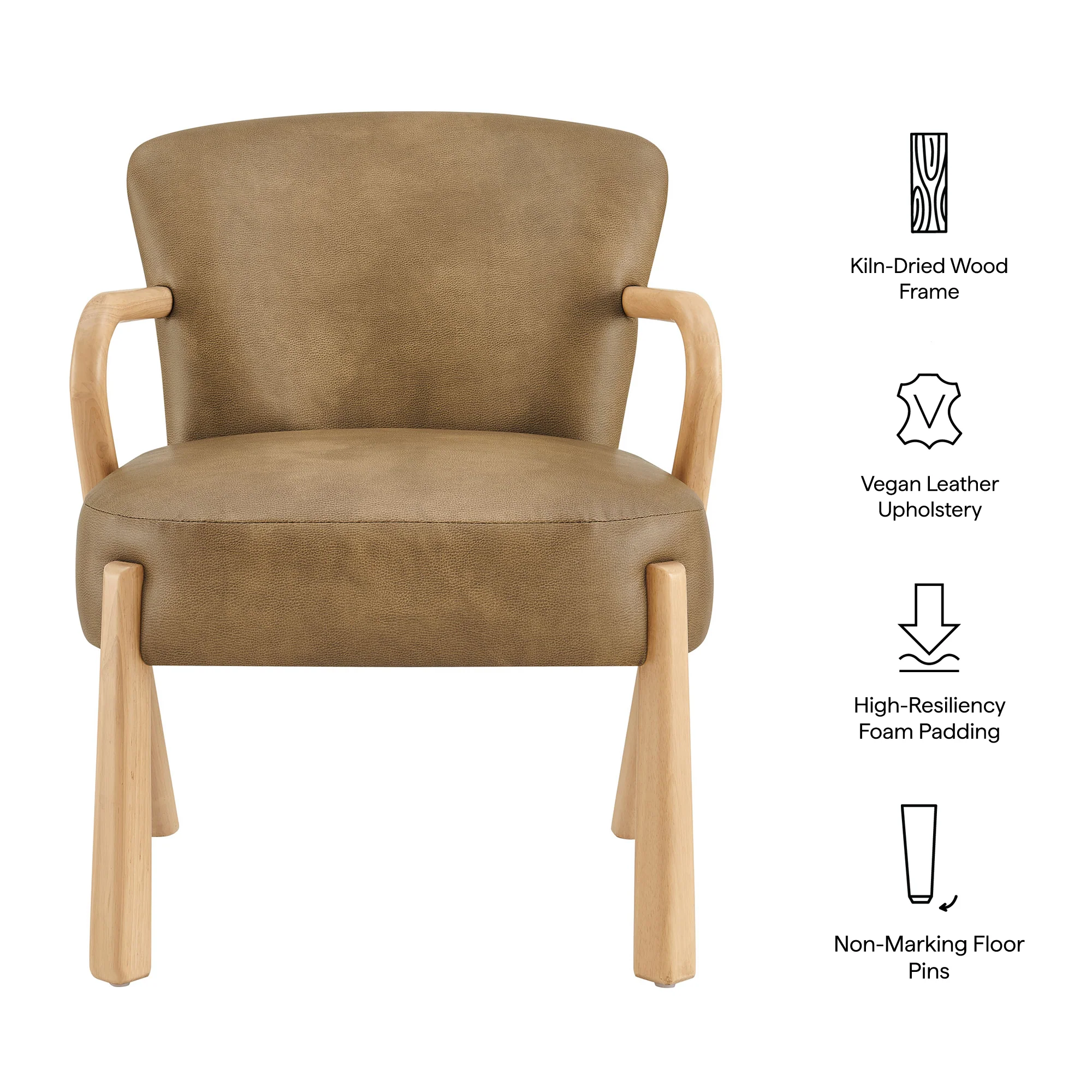 Arden Faux Leather Upholstered Accent Armchair by Modway - Image 26