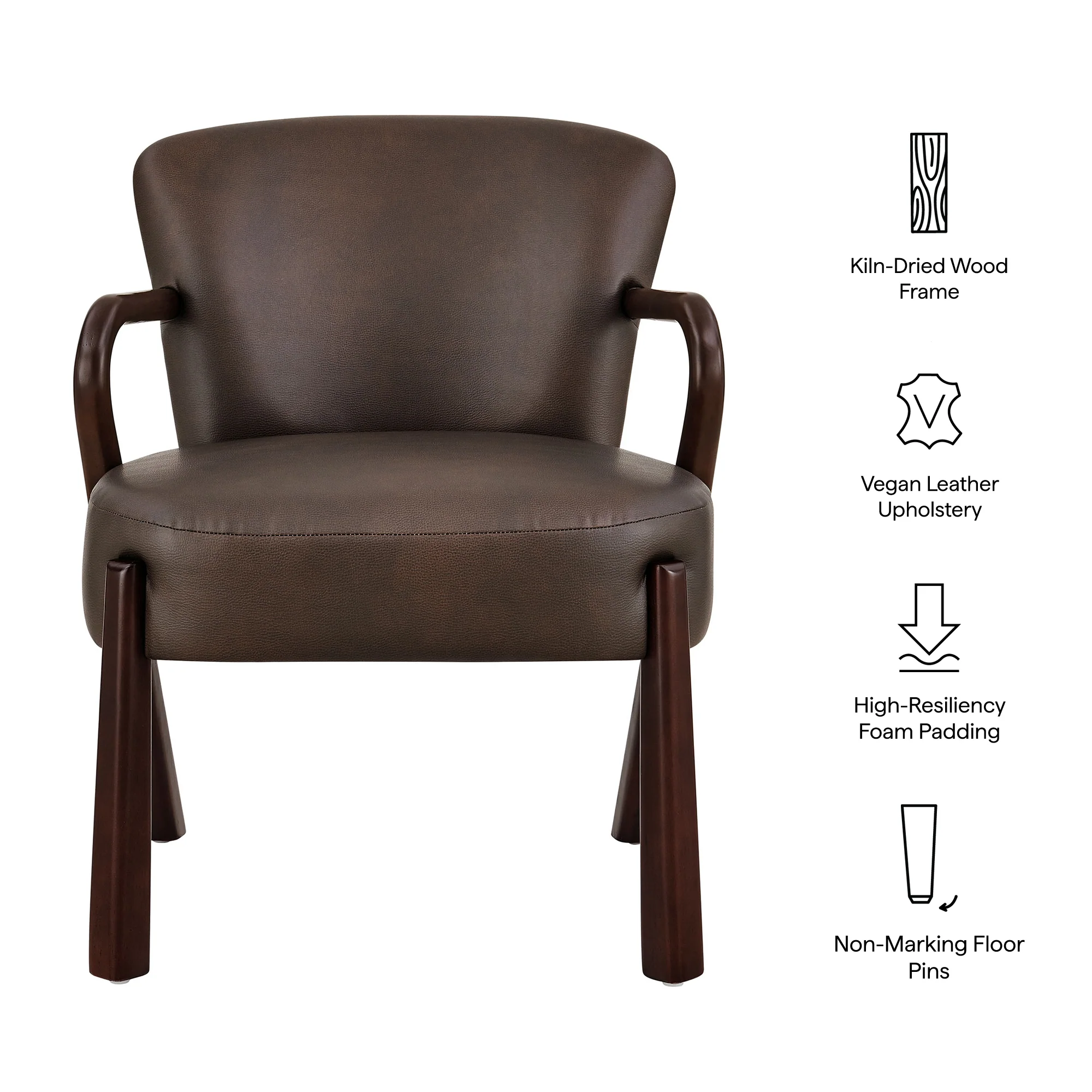 Arden Faux Leather Upholstered Accent Armchair by Modway - Image 8