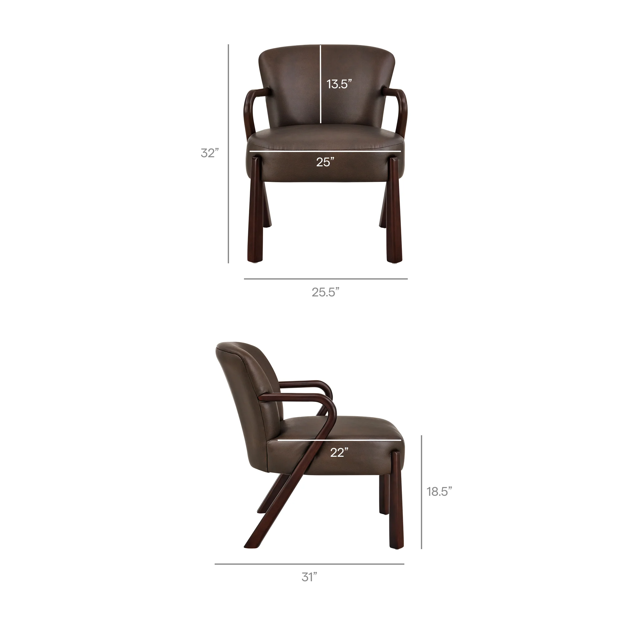 Arden Faux Leather Upholstered Accent Armchair by Modway - Image 9