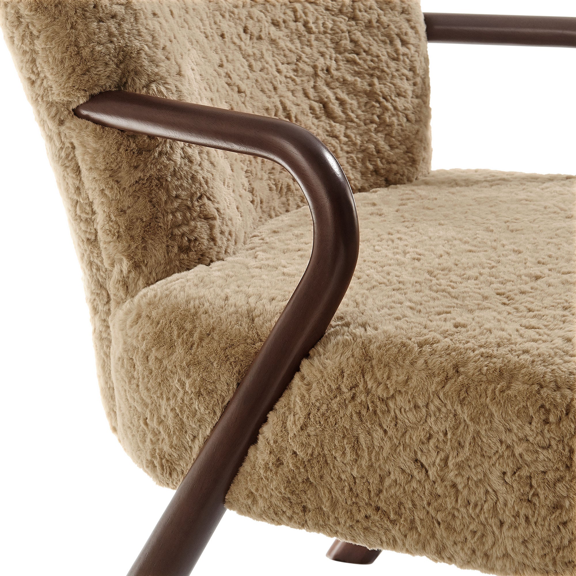 Arden Faux Shearling Accent Armchair by Modway - Image 14