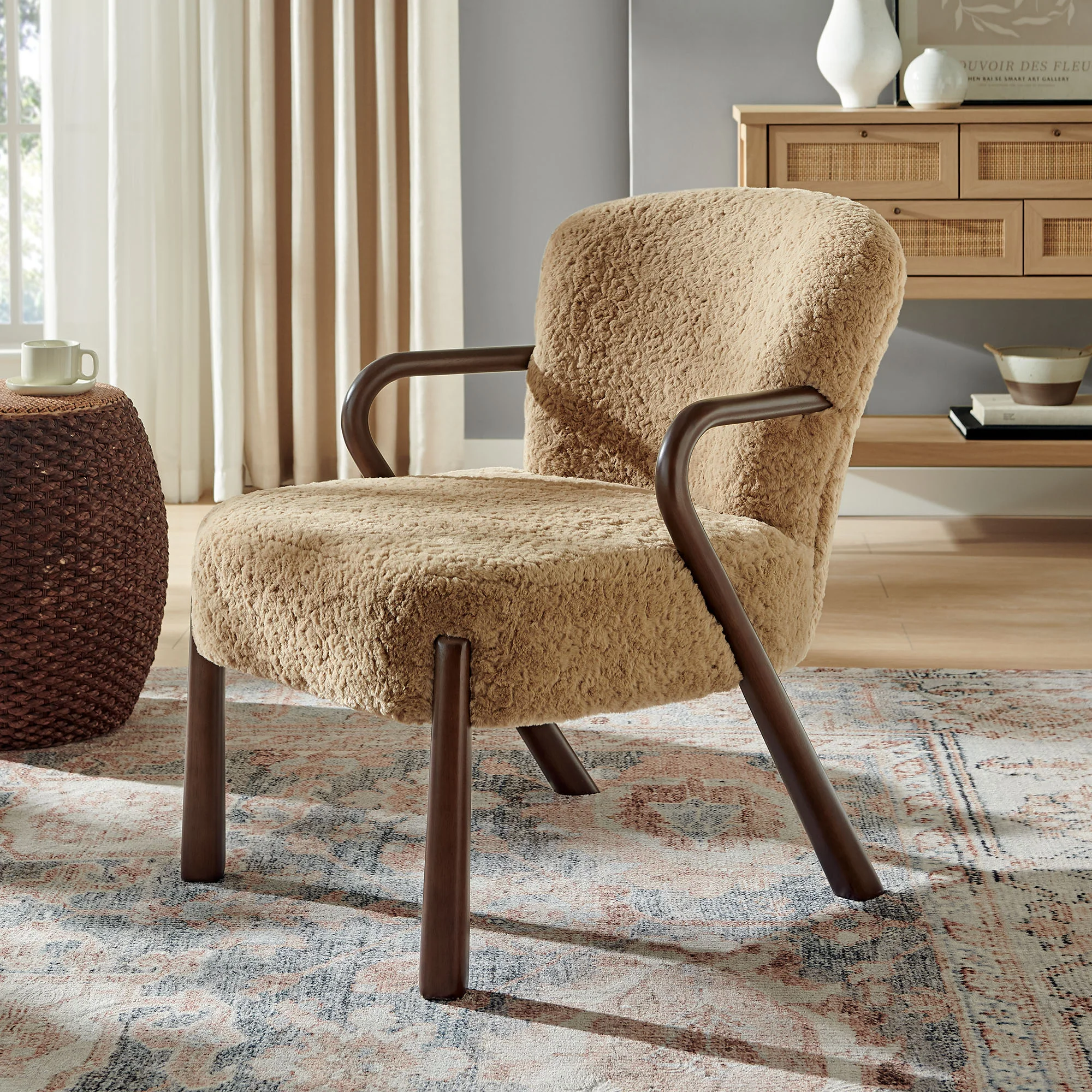 Arden Faux Shearling Accent Armchair by Modway - Image 16